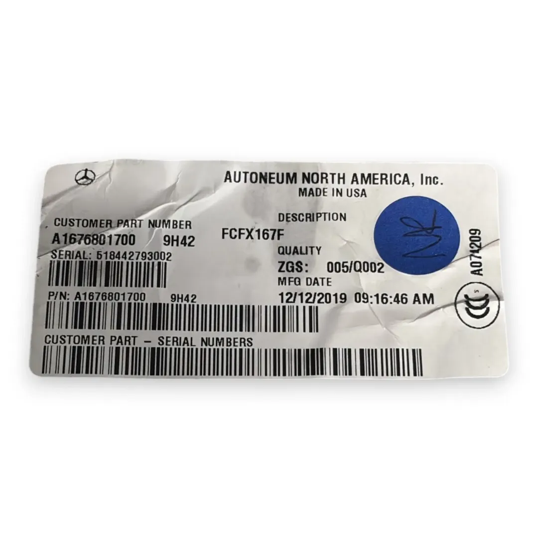 Dettaglio Tappeto pavimento anteriore sinistro Mercedes-Benz Classe GLE V167 OEM A16768017009H42 - foto 3
