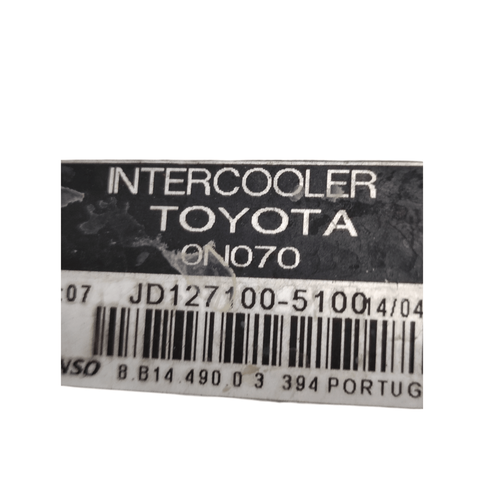 Intercooler Toyota Yaris 1.4 Diesel COD: JD1271005100 (2007 - 2011) - F&P CRASH SRLS - Ricambi Usati