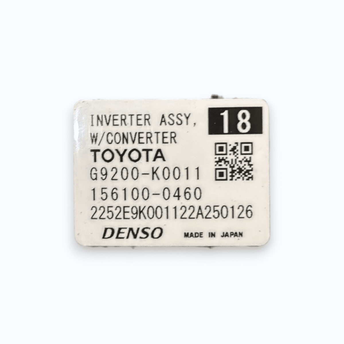 Inverter / voltage converter toyota yaris code:g9200 - k0011 (2020 - ) - F&P CRASH SRL - Used Parts