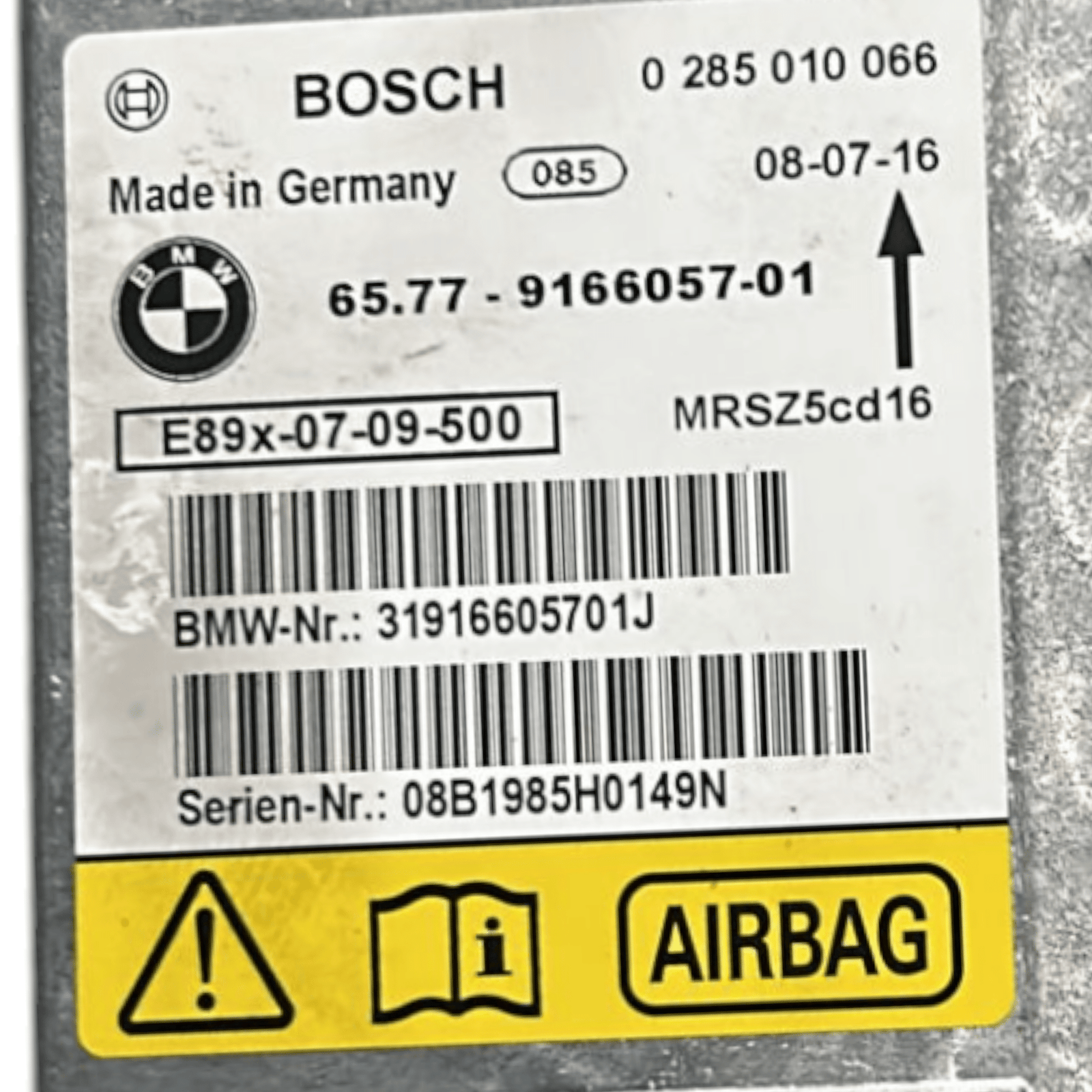 Kit Airbag Completo BMW Serie 3 (E91) SW (2005 > 2013) - F&P CRASH SRLS - Ricambi Usati