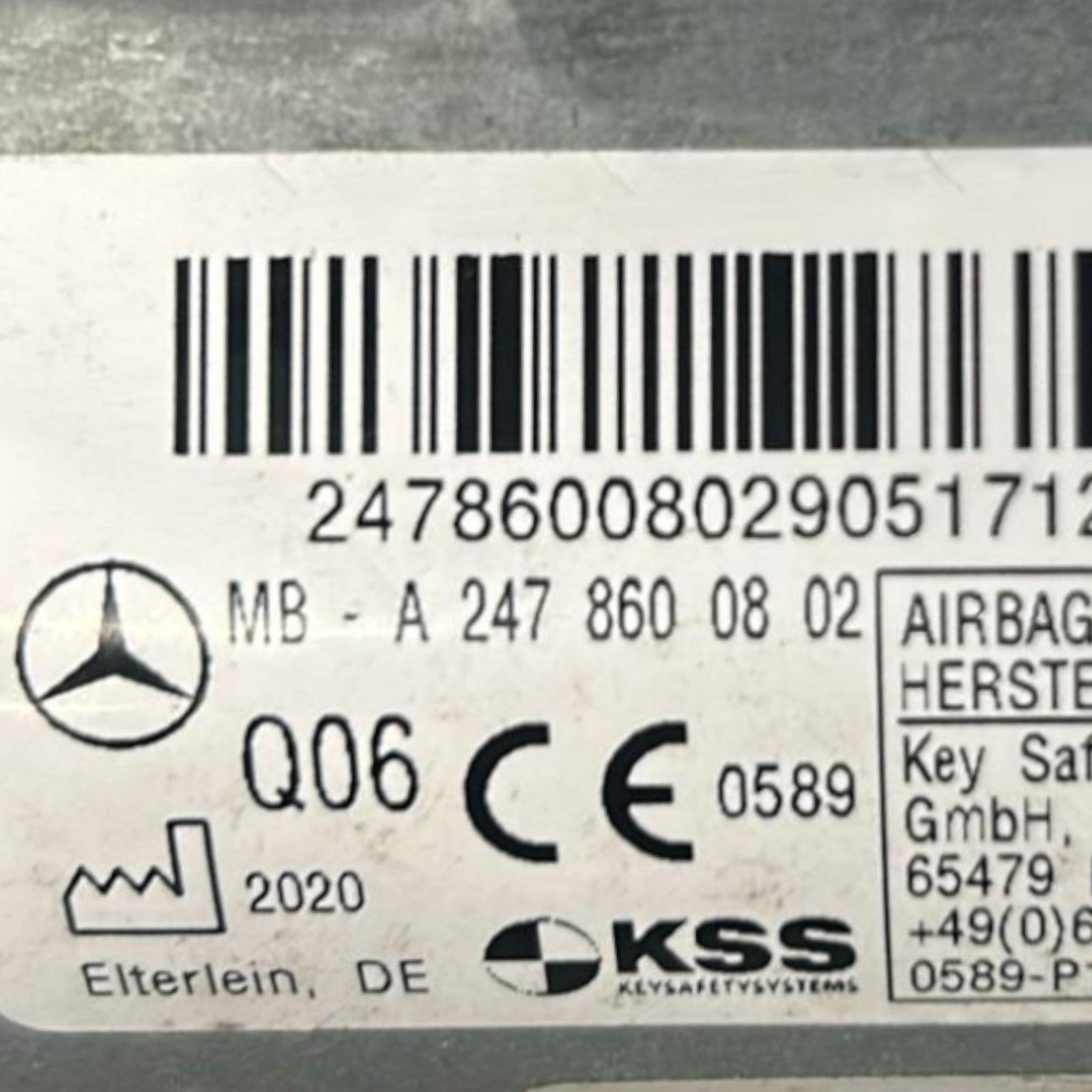 Kit AirBag Mercedes Benz Classe B (W247) (2019 > ) - F&P CRASH SRLS - Ricambi Usati