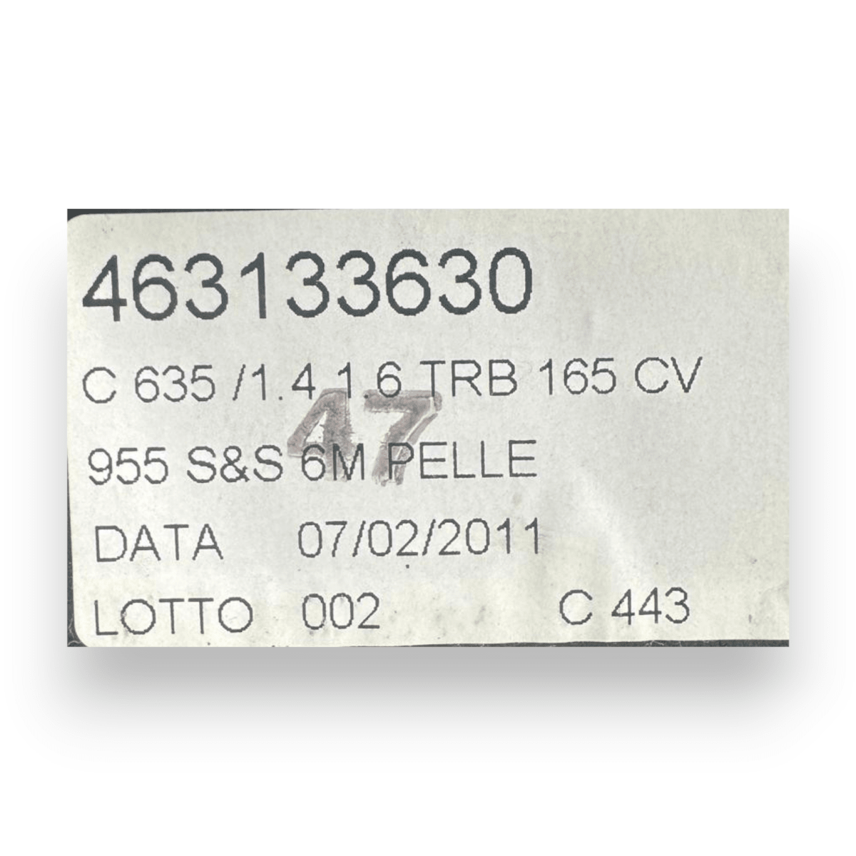 Leva cambio manuale Alfa Romeo MiTo 1.4 benzina cod.463133630 (2008 - 2020) - F&P CRASH SRL - Ricambi Usati