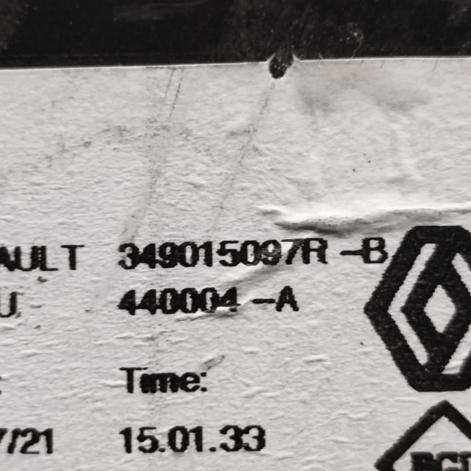 Manual Gear Shift Dacia Sandero III Series CODE: 349015097R (2020>) - F&P CRASH SRLS - Used Parts