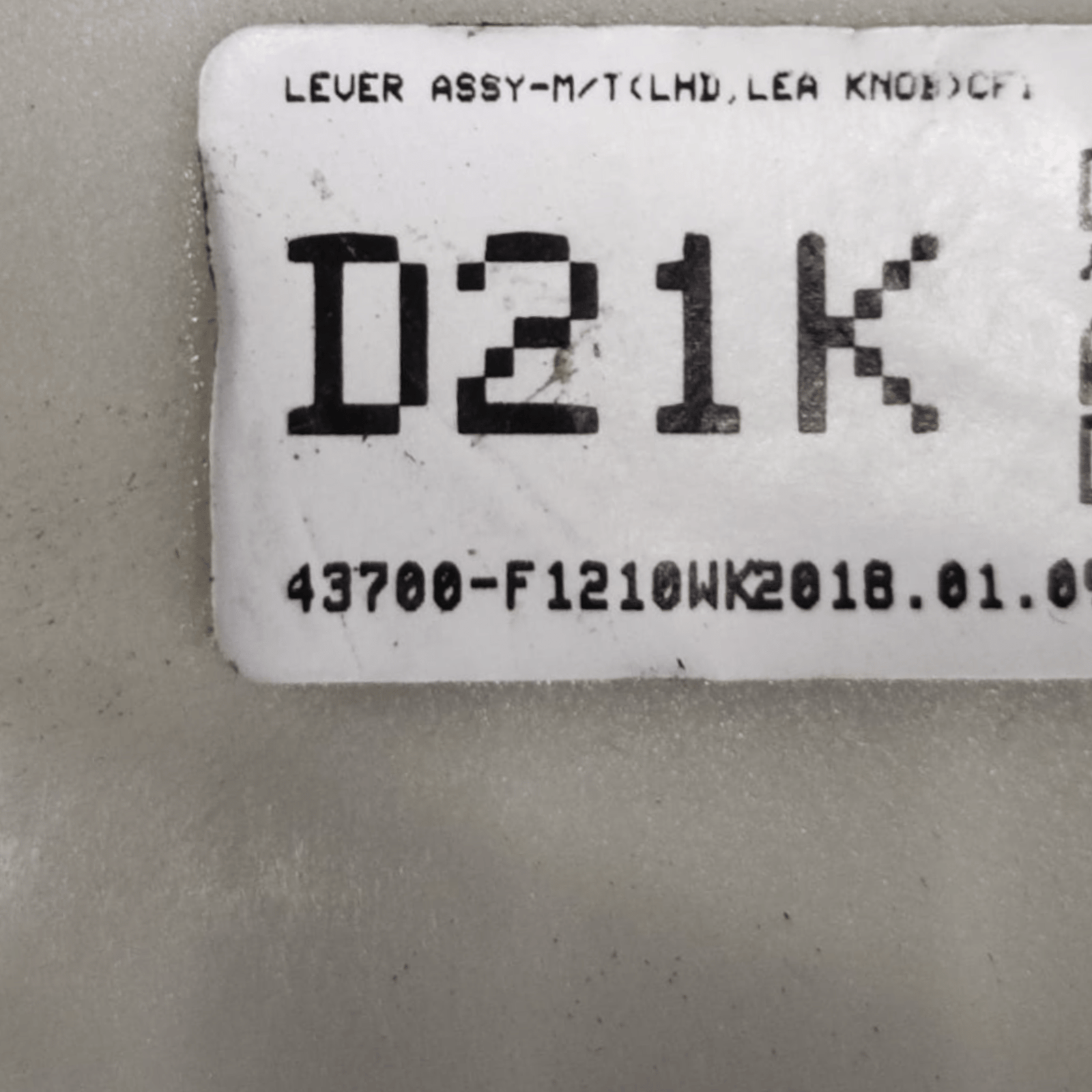 Leva Marce Cambio Manuale Kia Sportage QL 1.7 Diesel COD: 43700f1210 (2016 - 2021) - F&P CRASH SRLS - Ricambi Usati