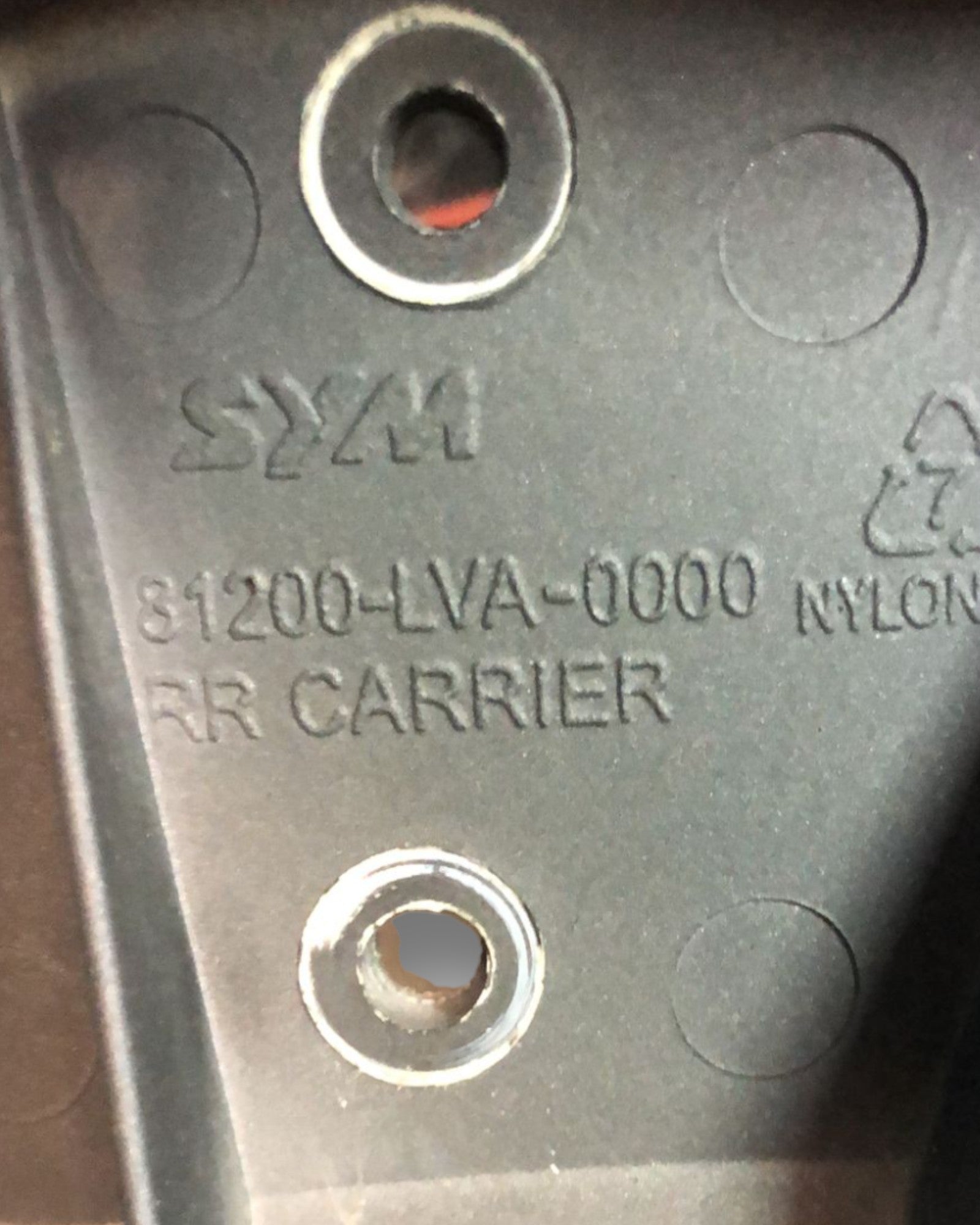 Rear Handle Sym Joyride 200i Evo (2007 > 2017) code:81200 - LVA - 0000 Bracket for Top CaseCarrier - F&P CRASH SRLS - Used Spare Parts