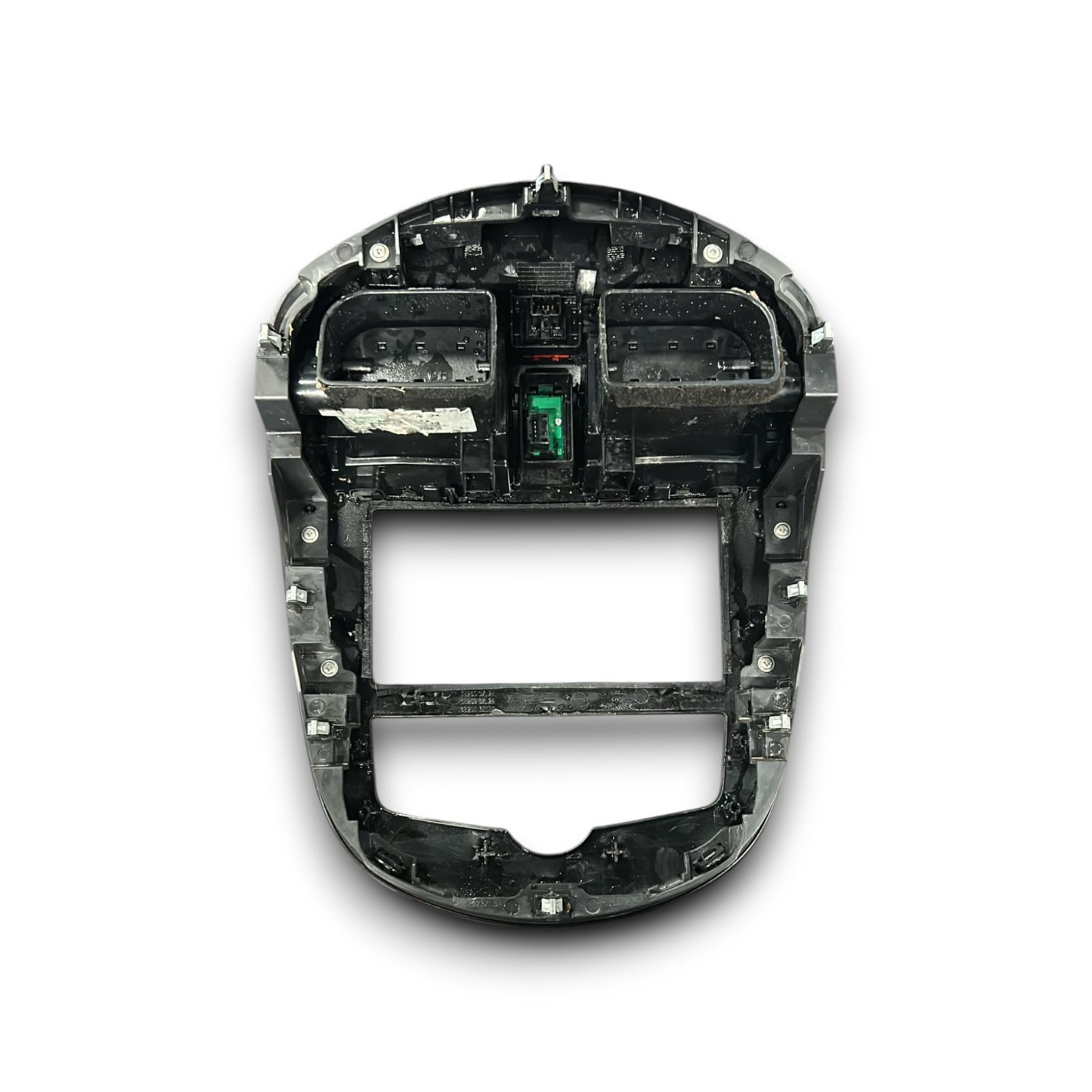 Mascherina Autoradio Nissan Pulsar cod.682603ZL2A (2014 > 2018) + Bocchette Aria + Pulsante 4 Frecce - F&P CRASH SRLS - Ricambi Usati