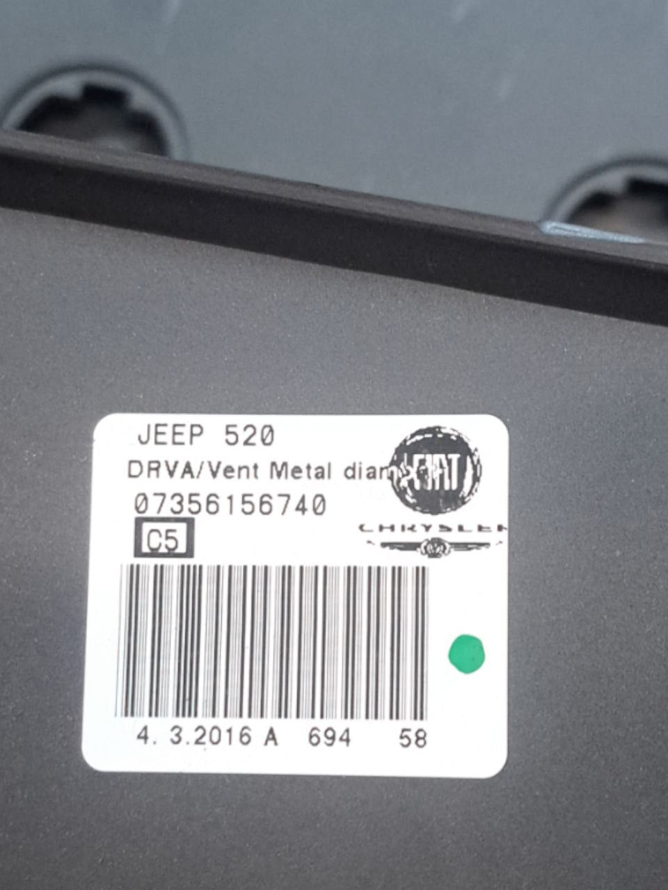 Tachometer / Speedometer / Instrument Panel + Air Vent Jeep Renegade (2014>) COD:07356156740 - F&P CRASH SRLS - Used Parts