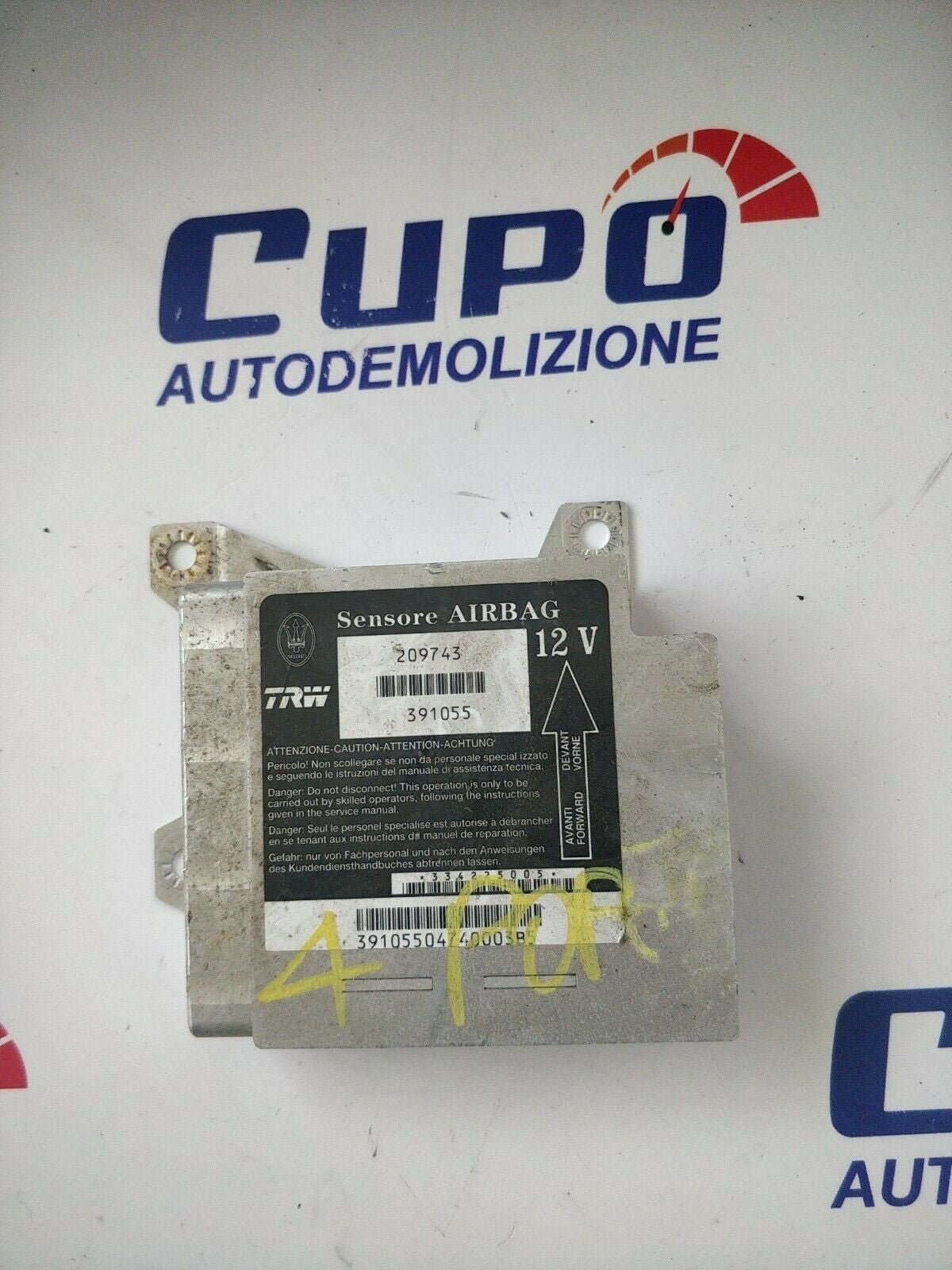 Maserati Quattroporte Airbag TRW Control Unit Air-Bag System Control Unit 209743 - F&P CRASH SRLS - Used Parts