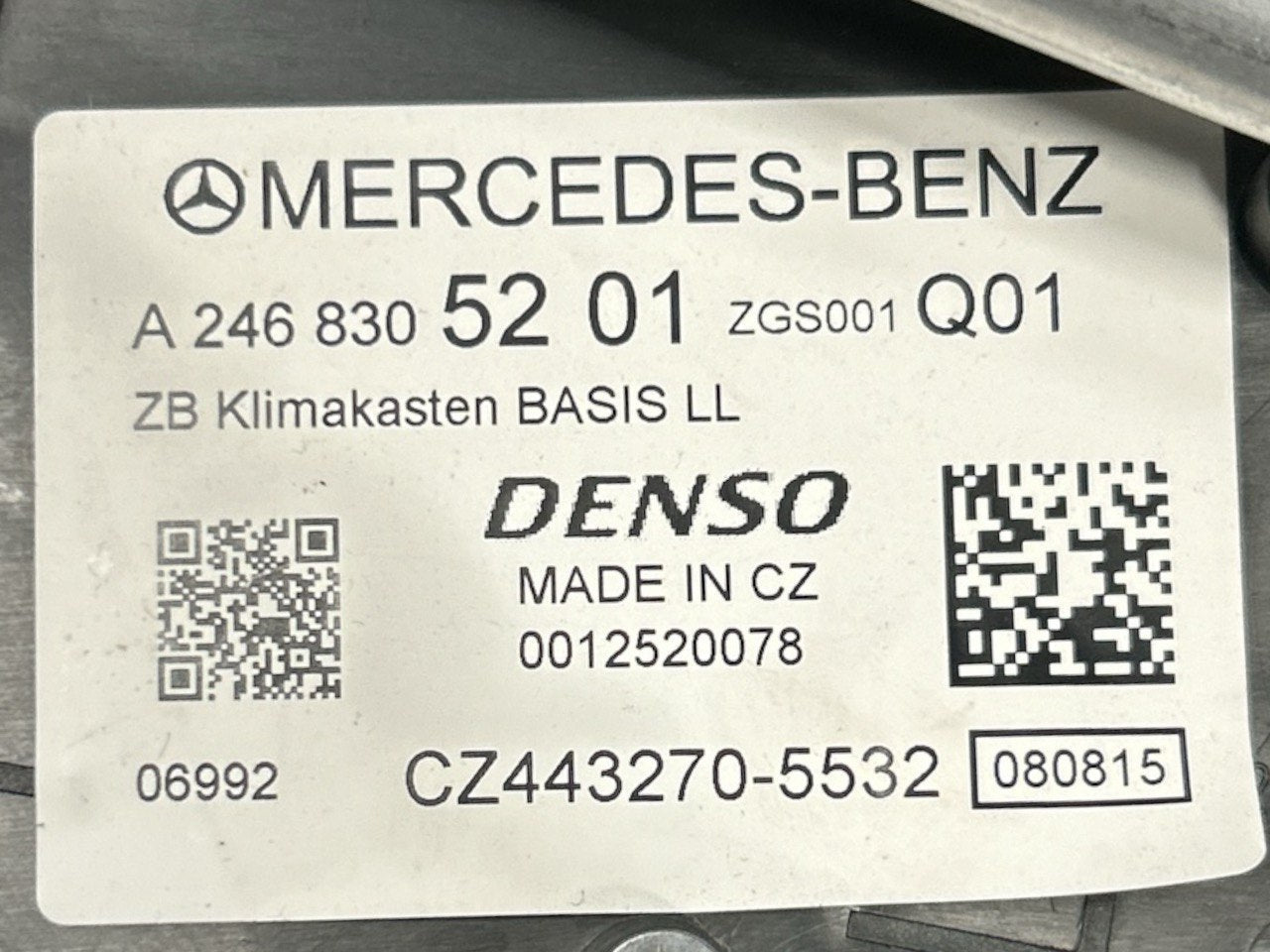 Mercedes Benz Class A (W176) 2.2 Diesel (2012 > 2018) cod.A2468305201 Heater Group - F&P CRASH SRLS - Used Parts