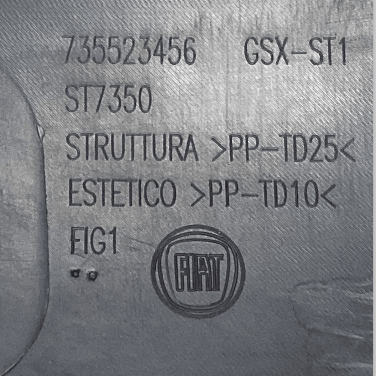 Modanatura / Rivestimento Cruscotto Fiat Panda 312 cod : 735523456 ( 2012 -> ) - F&P CRASH SRL - Ricambi Usati