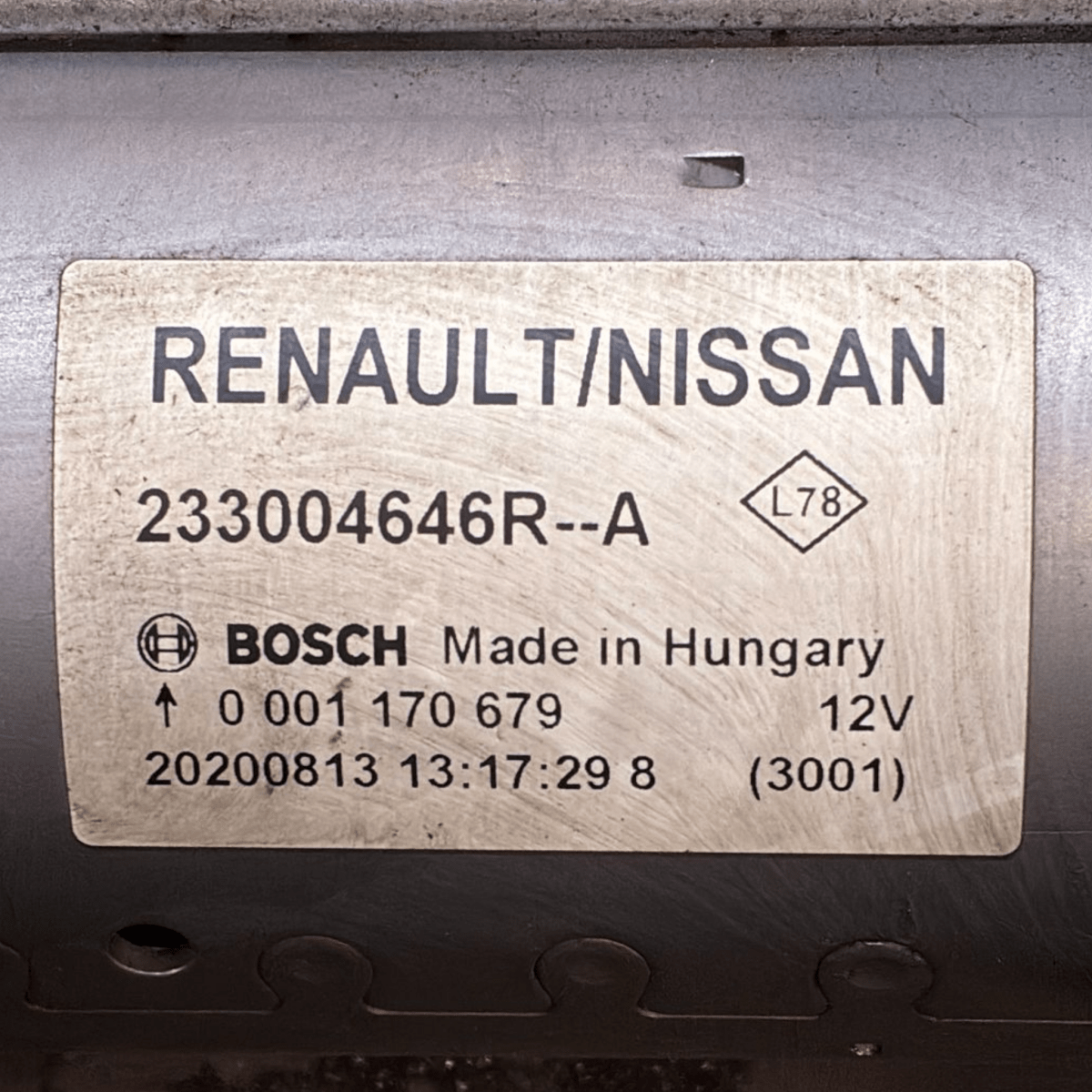 Motorino avviamento dacia sandero 1.0 benzina cod : 0001170679 (2012 - 2020) - F&P CRASH SRL - Ricambi Usati