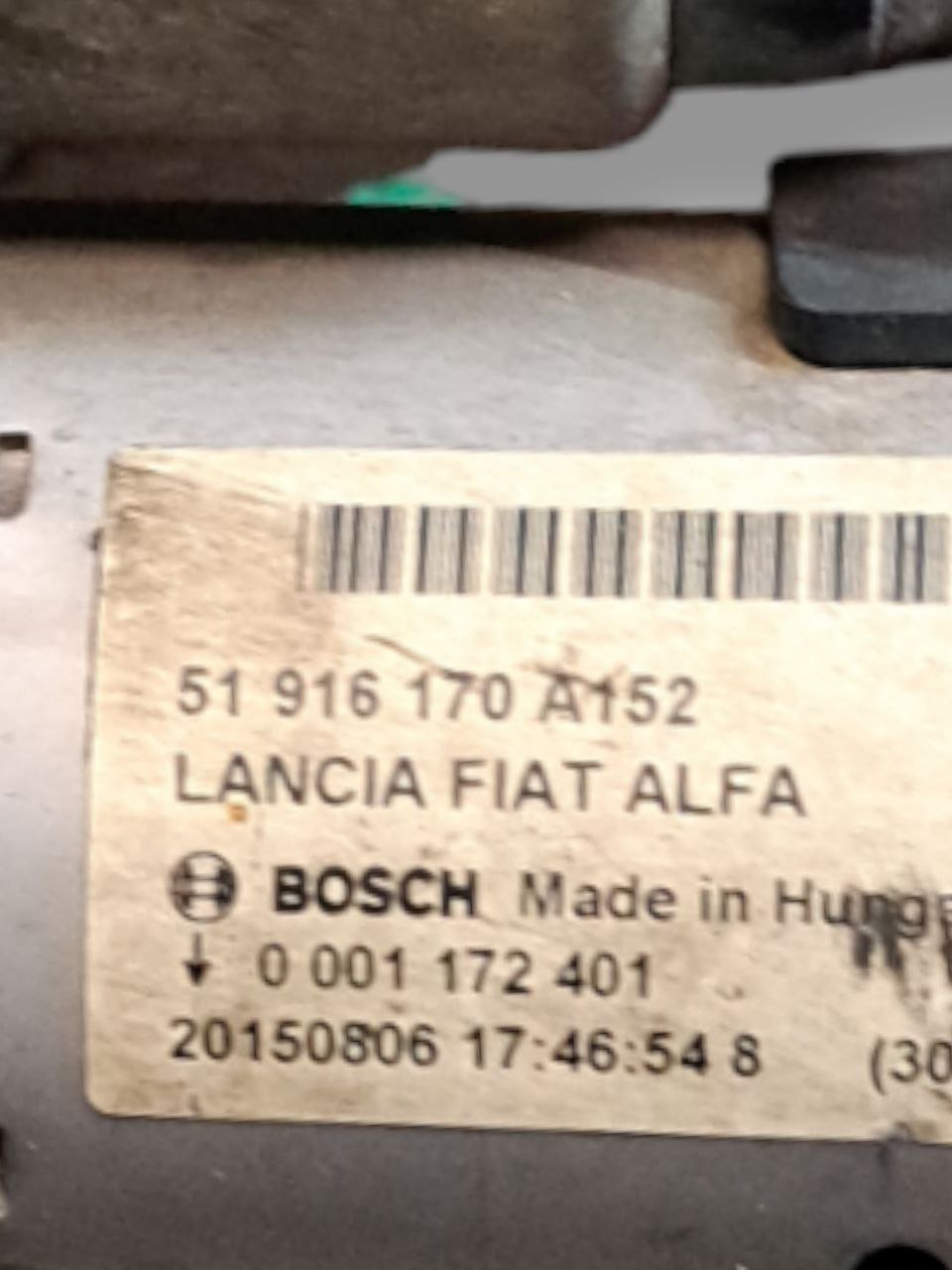 Motorino Avviamento Fiat Panda 312 1.3 diesel (2012>) COD:51916170A152 - F&P CRASH SRLS - Ricambi Usati