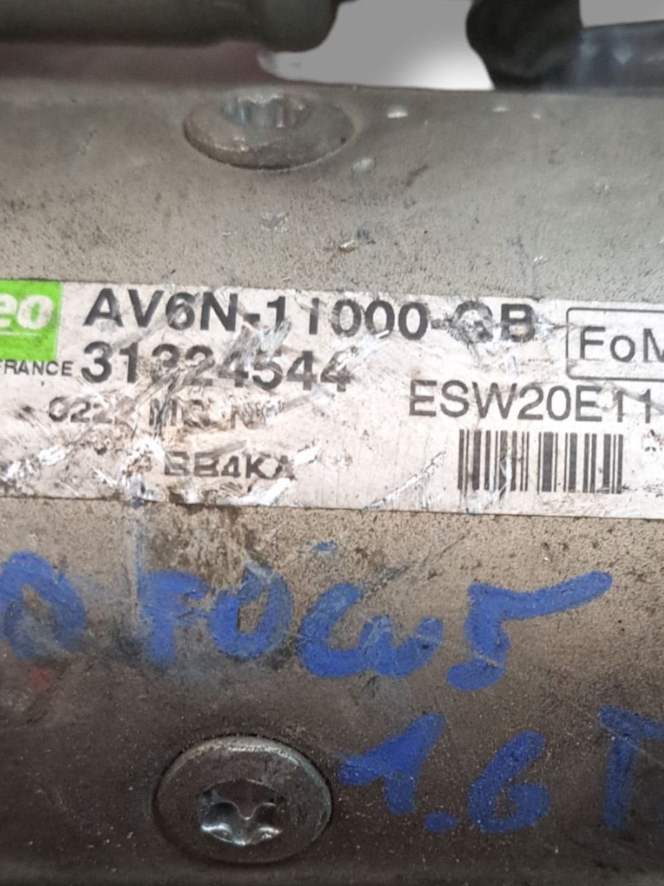 Motorino Avviamento Ford Focus 1.6 Diesel (2011-2014) COD:AV6N-11000-GB - F&P CRASH SRLS - Ricambi Usati