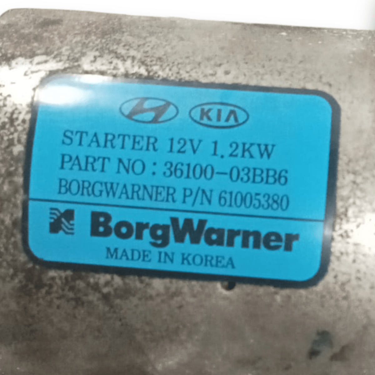Motorino avviamento kia picanto cod . 36100 - 03bb6 1.0 benzina ( 2017 >) - F&P CRASH SRL - Ricambi Usati