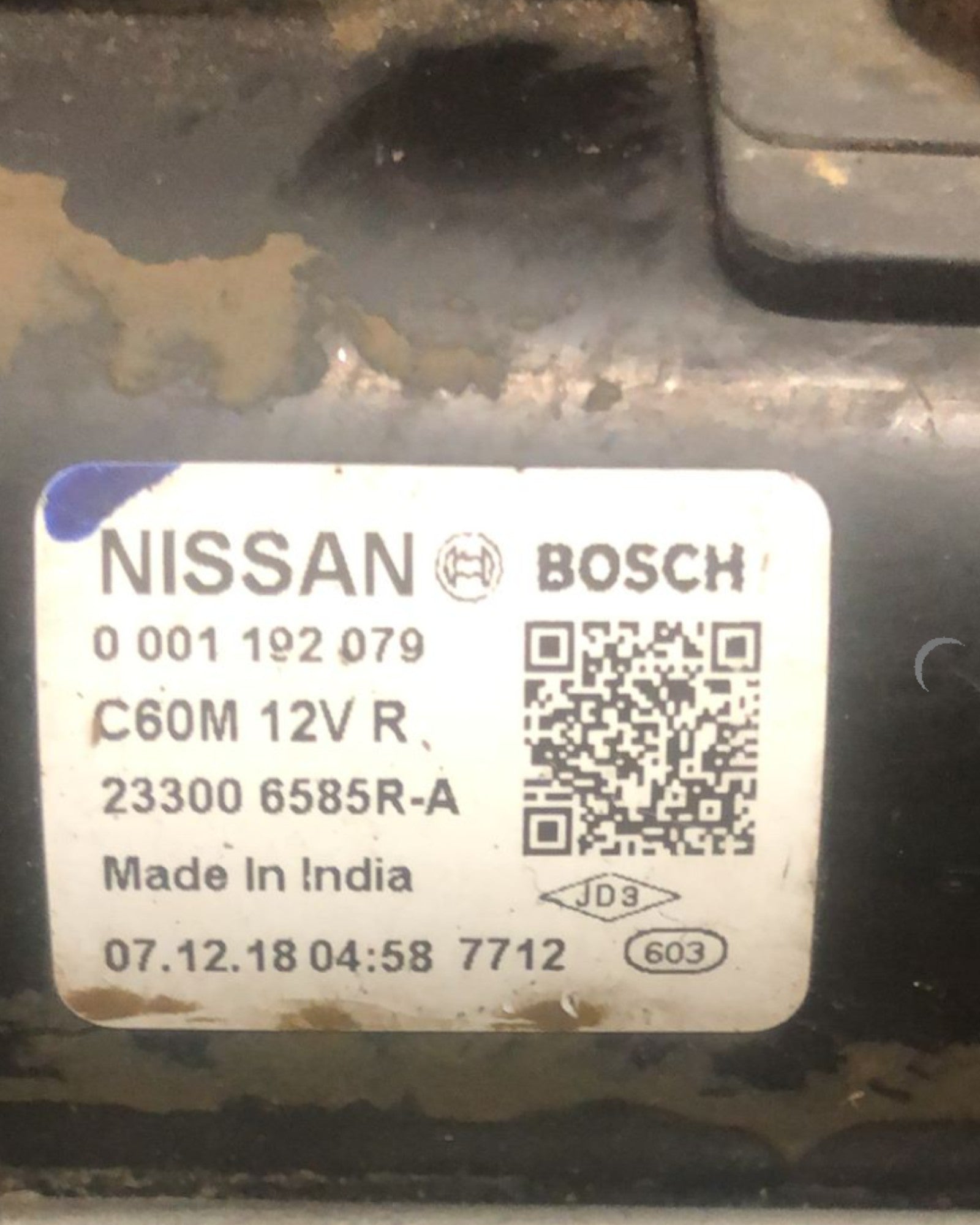 Nissan Micra K14 1.0 Petrol Starter Motor (2017 > 2023) cod:0001192079 - F&P CRASH SRLS - Used Parts