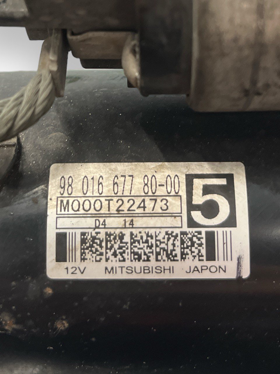 Starter Motor Peugeot 308 1.6 Diesel (2013 to 2021) code: 9801667780-00 - F&P CRASH SRLS - Used Parts