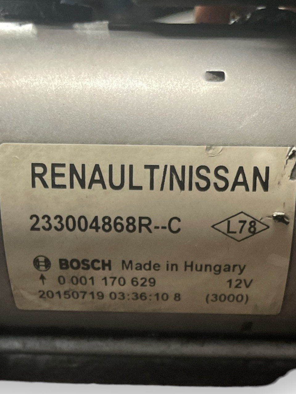 starter motor renault kadjar 1.5 diesel (2019) cod:233004868r - F&P CRASH SRLS - Used Parts