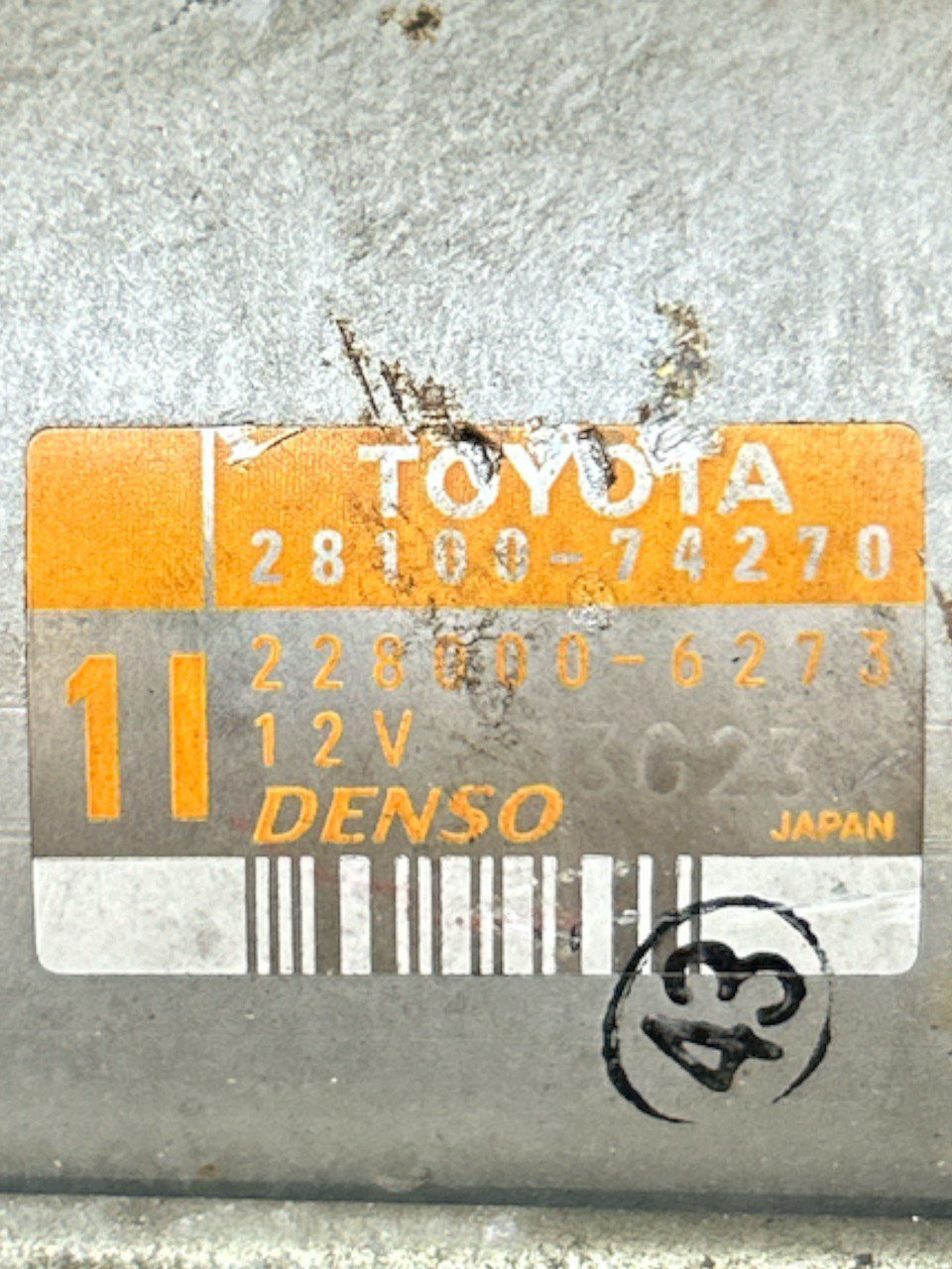 Starter Motor Toyota Rav IV 2.0 Petrol (2000 - 2006) code . 28100-74270 - F&P CRASH SRLS - Used Parts