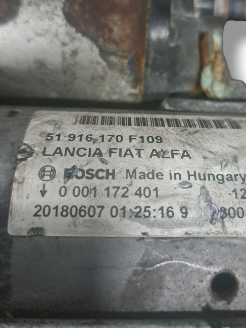 Starter motor Fiat Punto evo 1.3 diesel COD:51916170F109 - 0001172401 (2014>) - F&P CRASH SRLS - Used Parts