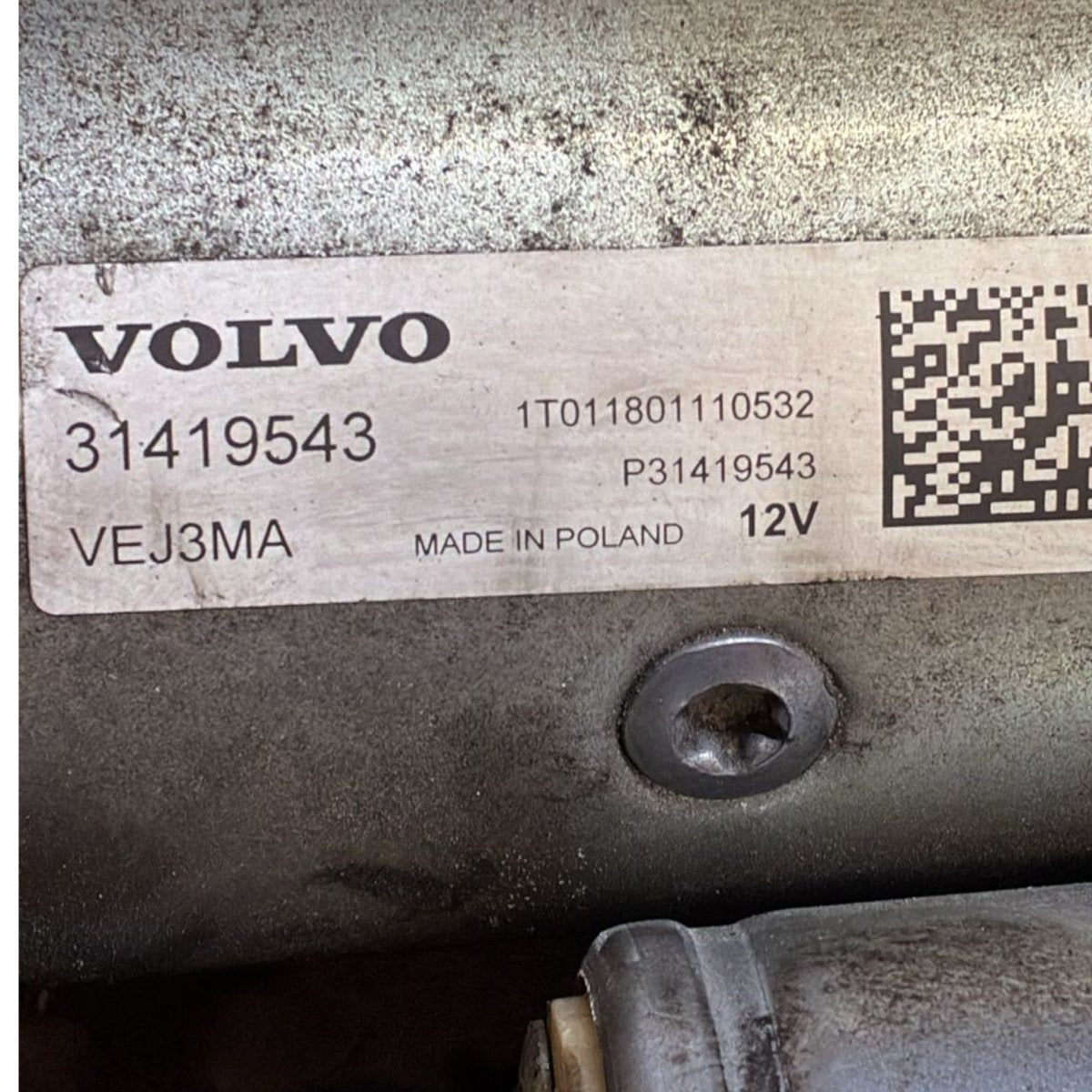 Motorino di avviamento volvo v40 cod . 31419543 2.0 diesel (2012 > 2019) - F&P CRASH SRL - Ricambi Usati
