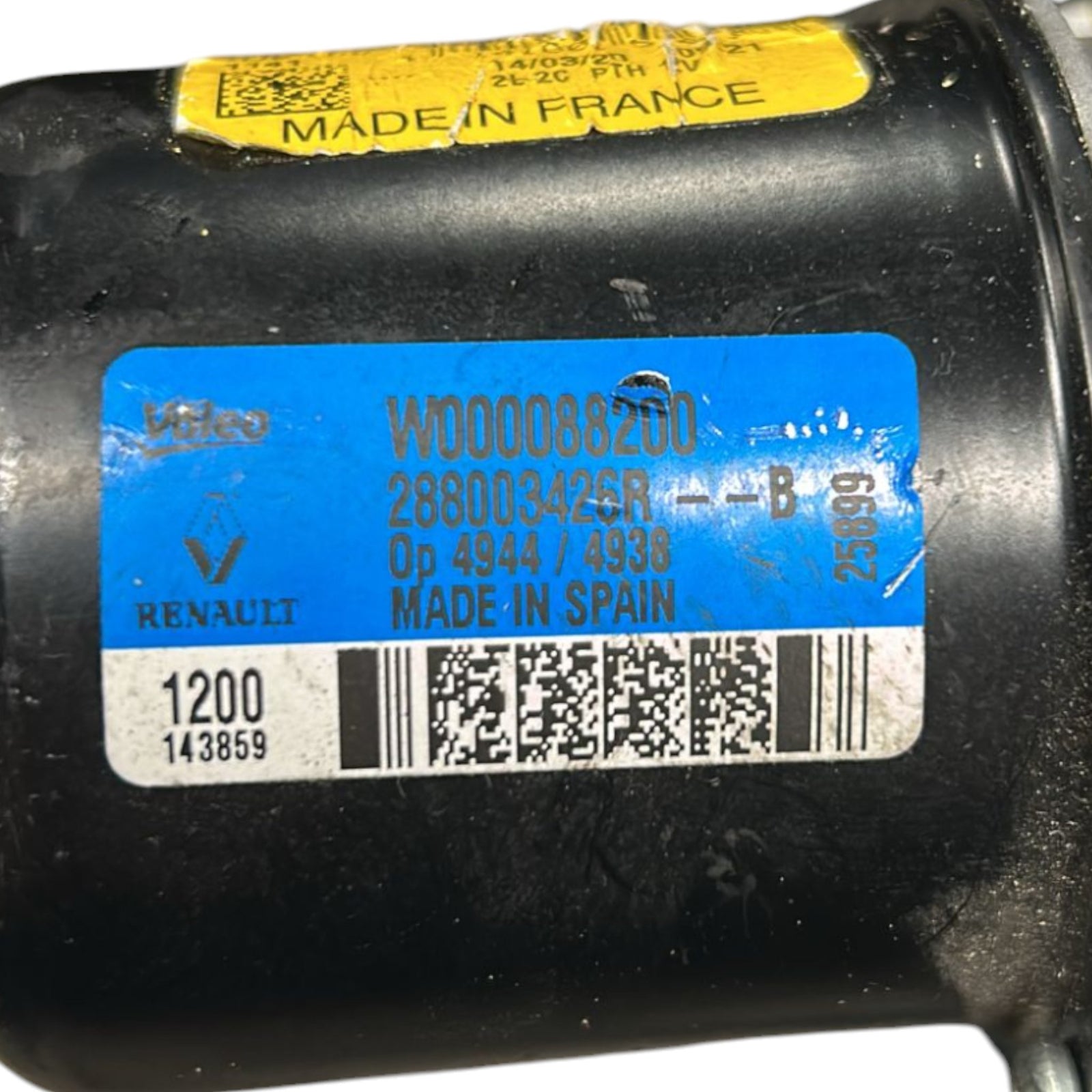 Front Windshield Wiper Motor Renault Captur II cod.288003426R (2019 > ) - F&P CRASH SRLS - Used Parts