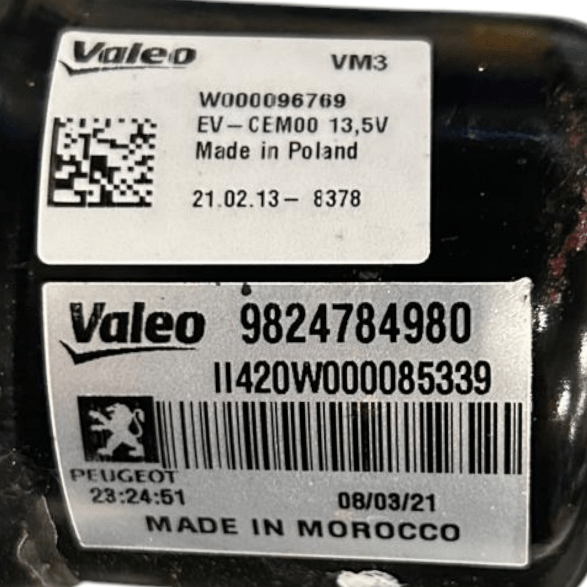 Motorino tergicristalli opel corsa f cod:9824784980 (2019 >) - F&P CRASH SRLS - Ricambi Usati