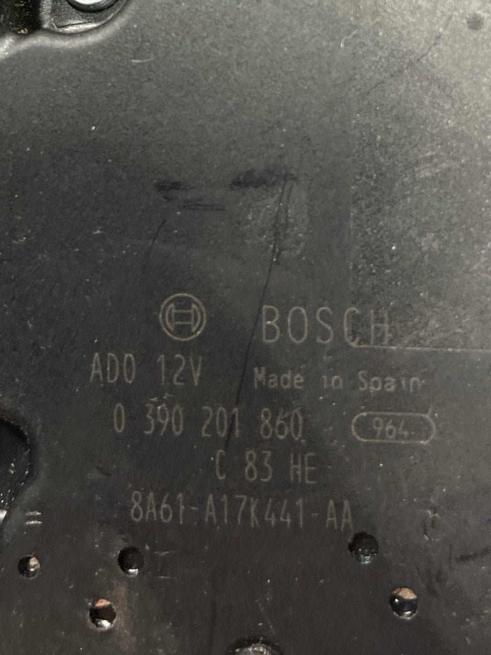 Rear windshield wiper motor Ford Fiesta mk6 (2008 to 2017) code: 0390201860 - F&P CRASH SRLS - Used Parts