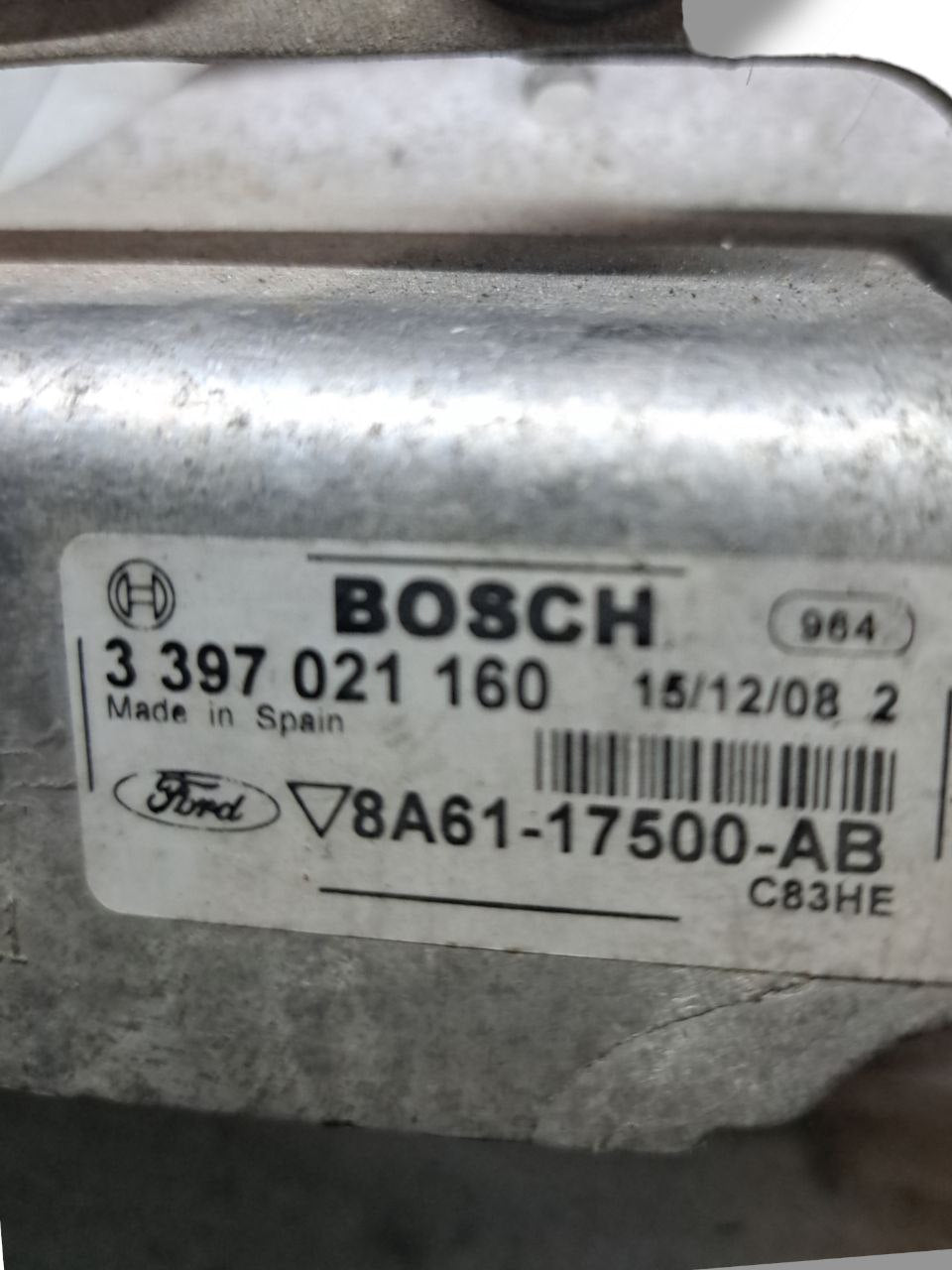 Motorino Tergicristallo anteriore Ford Fiesta (2009) COD:8A6117500AB - F&P CRASH SRLS - Ricambi Usati