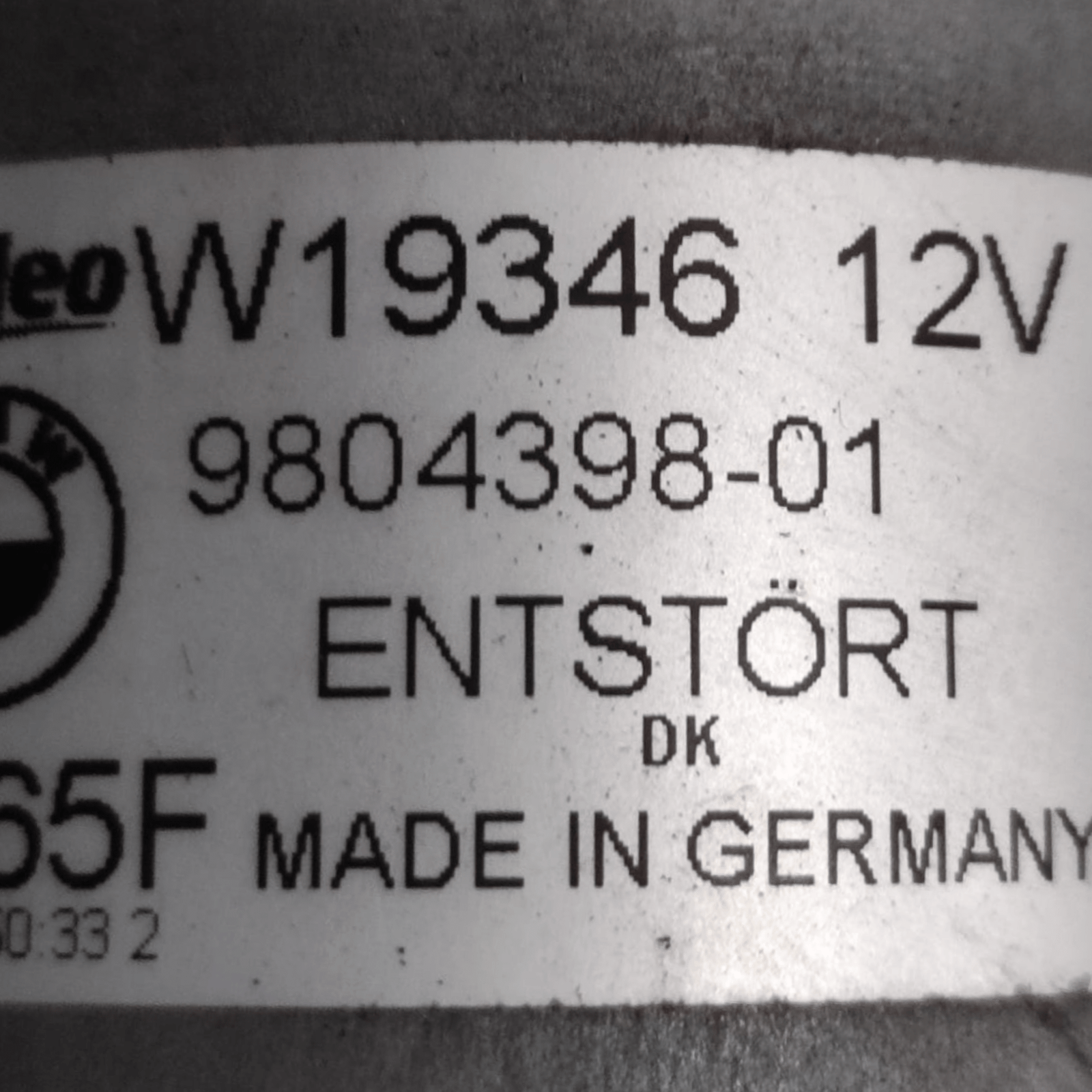 Wiper Motor Mini Countryman R60 COD: 980439801 (2010 - 2016) - F&P CRASH SRLS - Used Parts