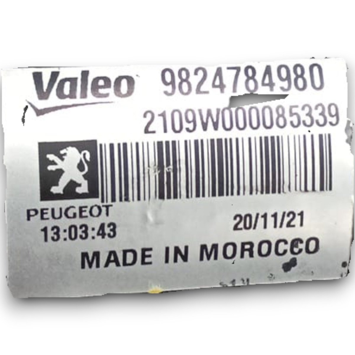 Motorino tergicristallo peugeot 208 II cod . 9824784980 (2019 >) - F&P CRASH SRL - Ricambi Usati
