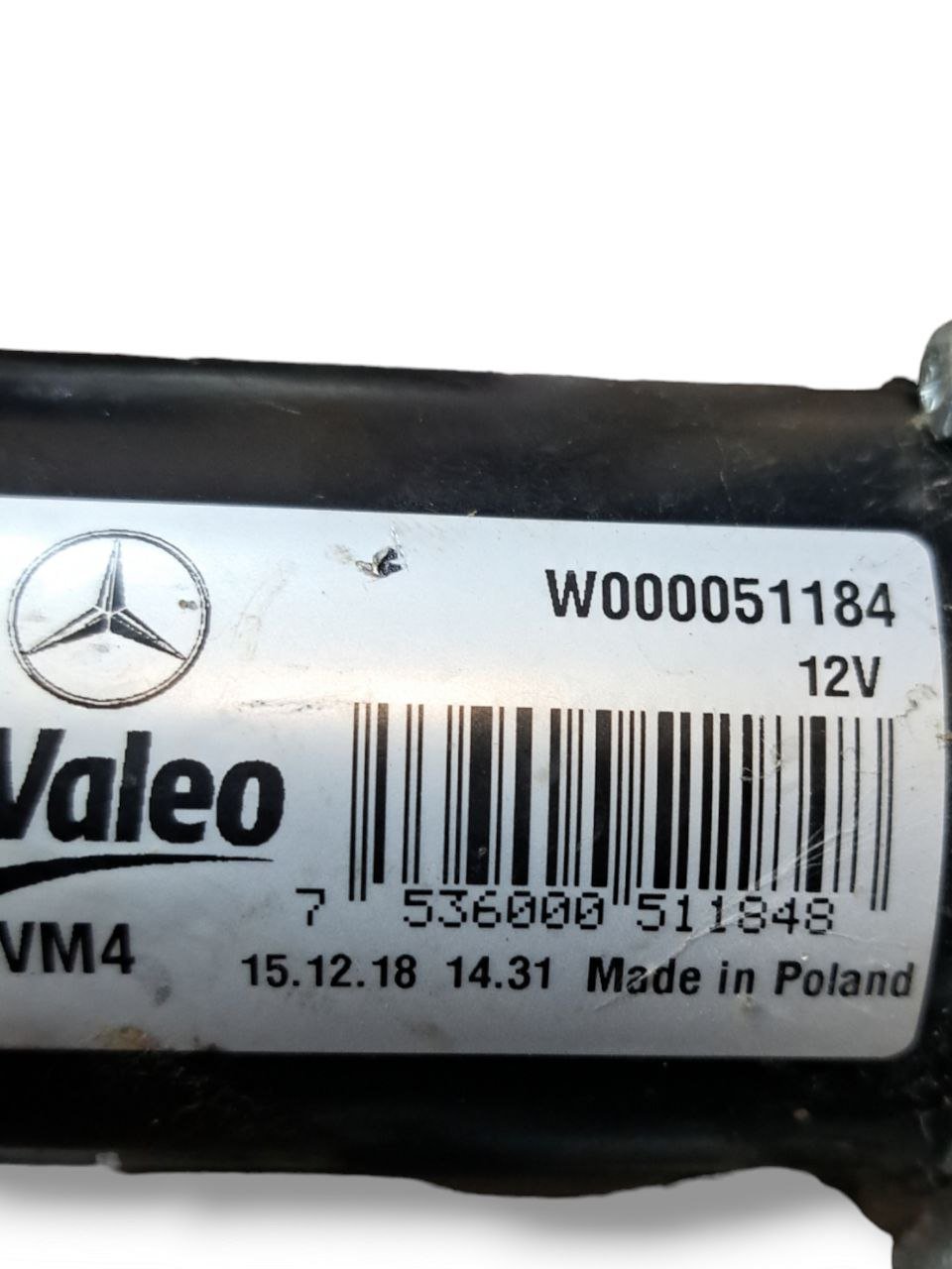 Front Tandem Windshield Wiper Motor Mercedes-Benz Vito (w447 - 2019) CODE:W000051184 - F&P CRASH SRLS - Used Parts