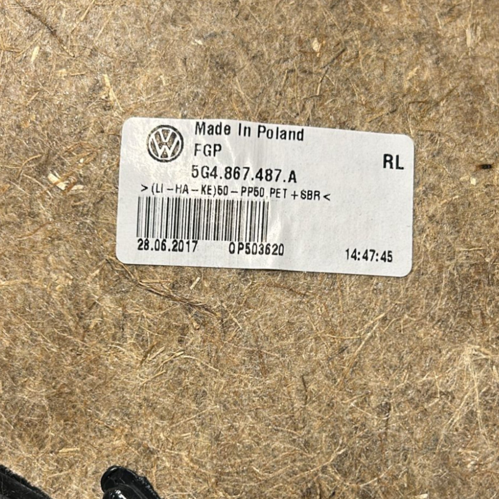 Pannello Porta Posteriore Sinistro Volkswagen golf VII cod:5G4867487A (2012 > 2017) - F&P CRASH SRLS - Ricambi Usati