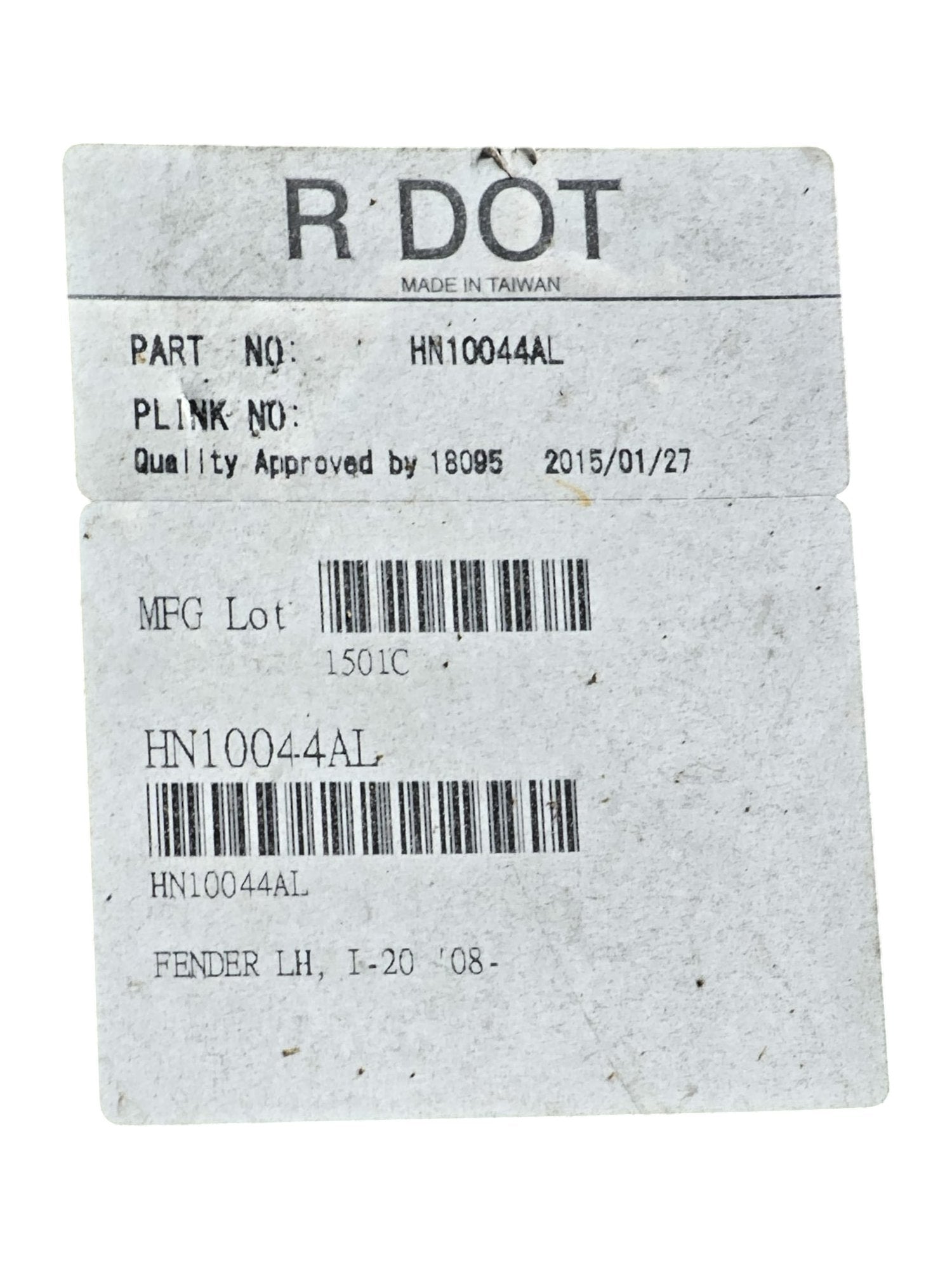 Parafango Anteriore Sinistro Hyundai i20 PB Cod:HN10044AL (2008 - 2014) - F&P CRASH SRLS - Ricambi Usati