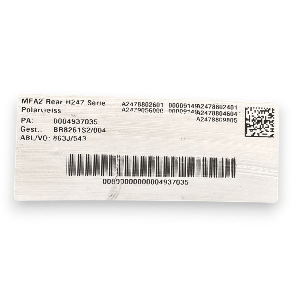 Paraurti posteriore bianco mercedes - benz gla (h247) cod:a2479056000 (2020 - ) - F&P CRASH SRL - Ricambi Usati