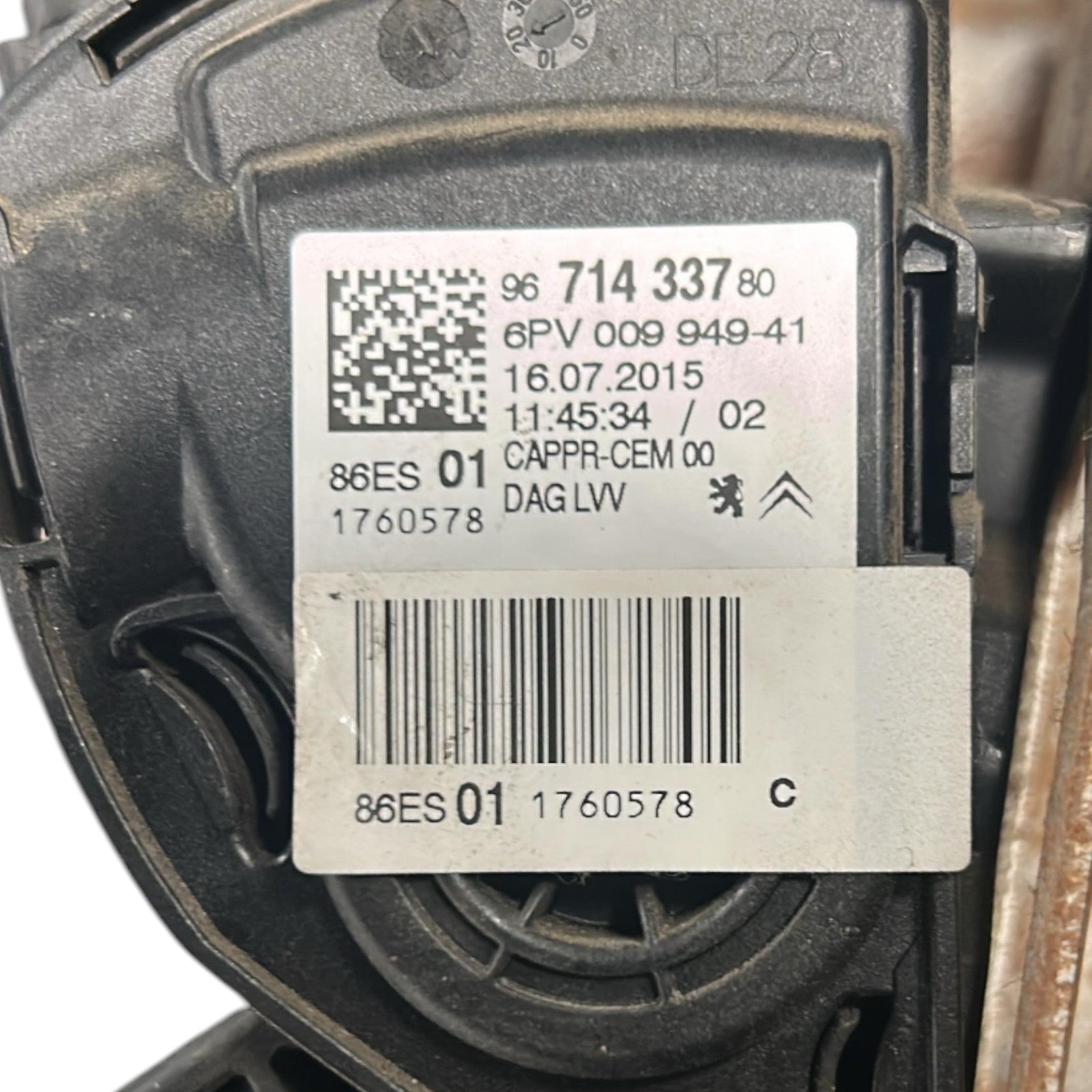 Complete Pedal Assembly Peugeot 208 I code.9812713380 1.6 Diesel (2012 > 2019) Accelerator + Brake + Clutch - F&P CRASH SRLS - Used Parts