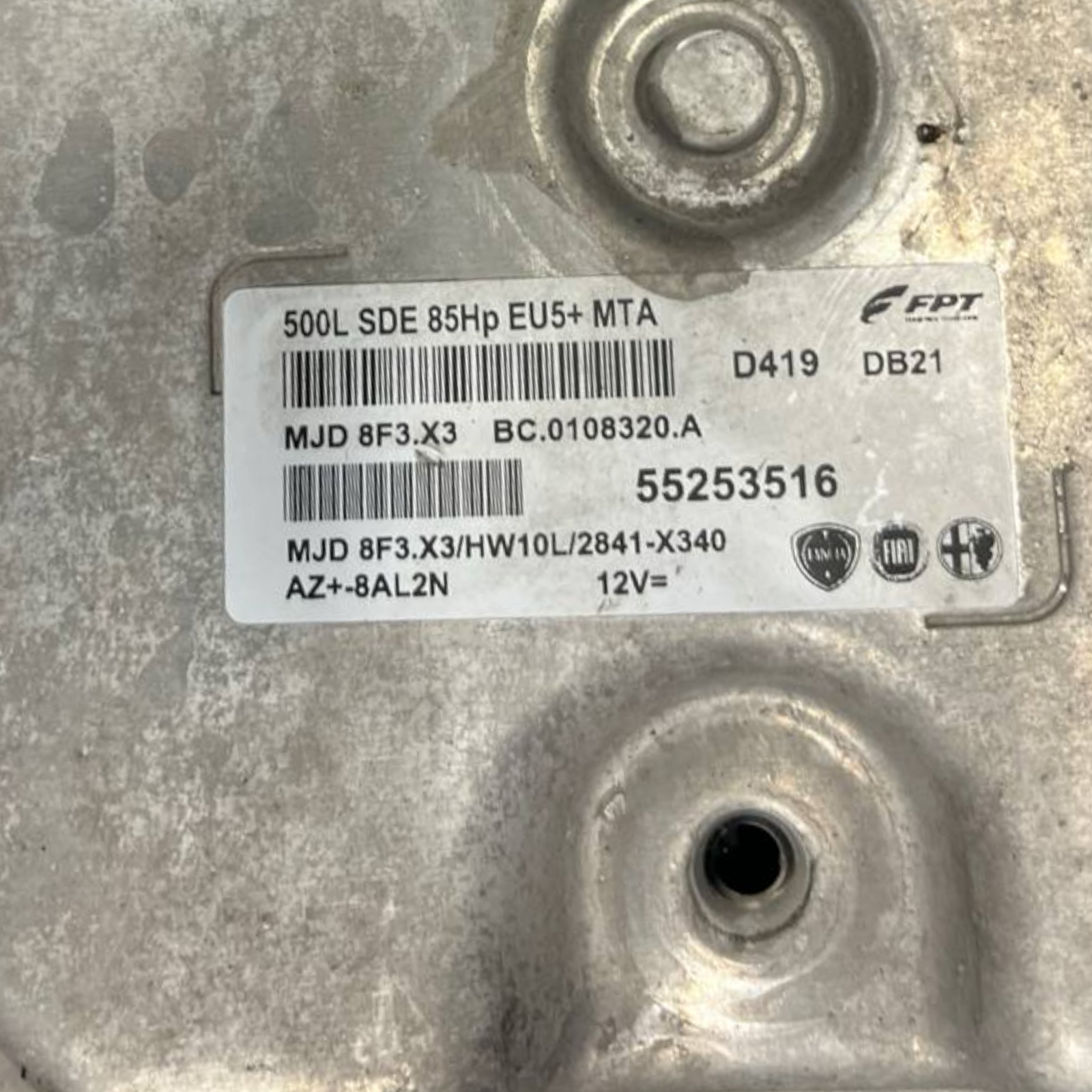 ECU Control Unit Fiat 500L 1.3 Diesel Engine (2014 -) COD: 55253516