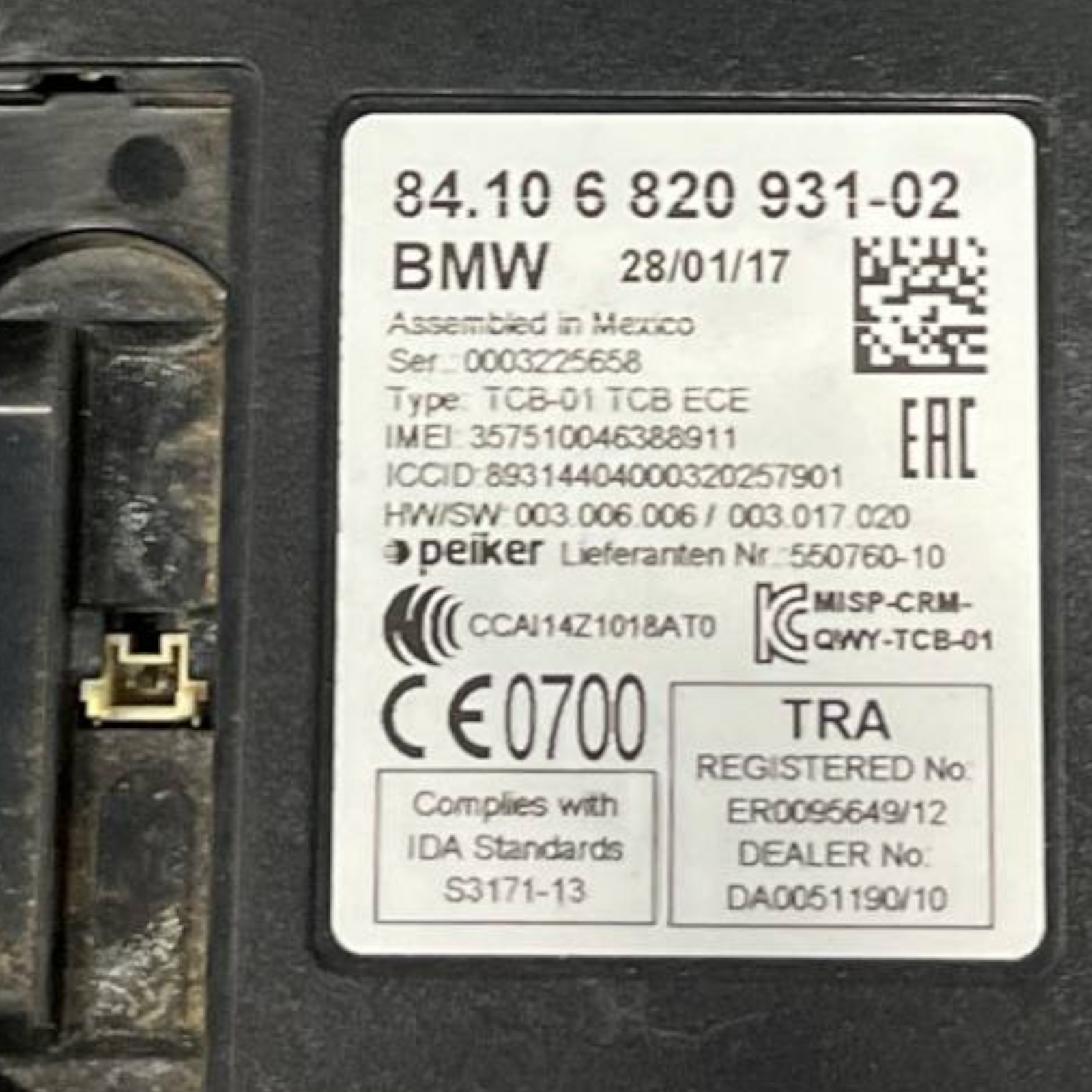 Bluetooth krmilna enota BMW serije 1 F20 (2011 do 2019) koda: 6820931-02