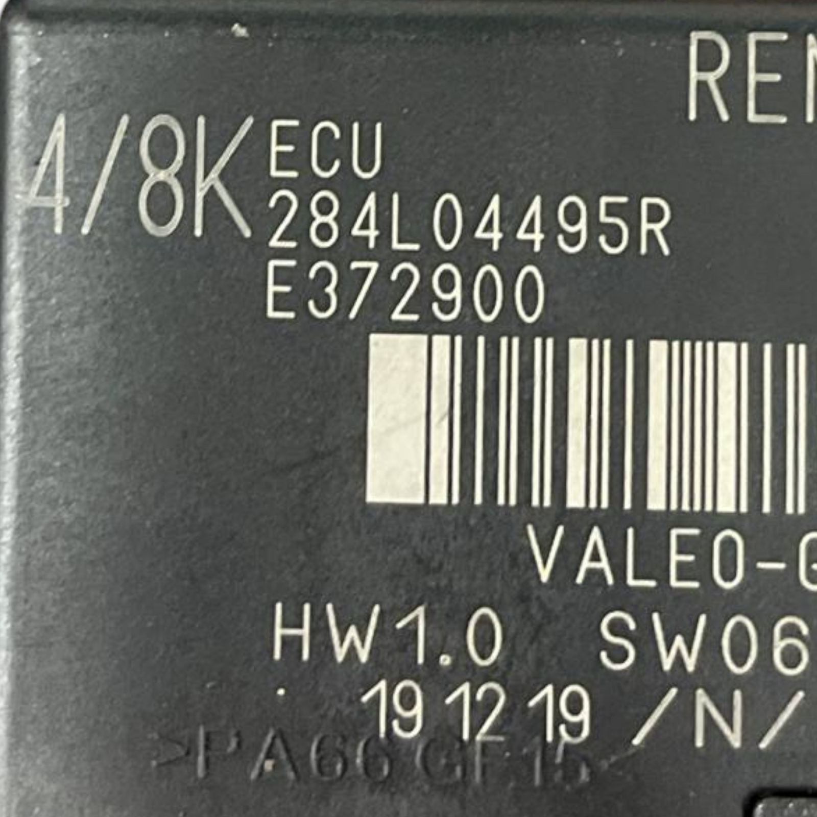 Renault Clio V Parksensoren Steuereinheit (2019 -) Kabeljau: 284L04495R