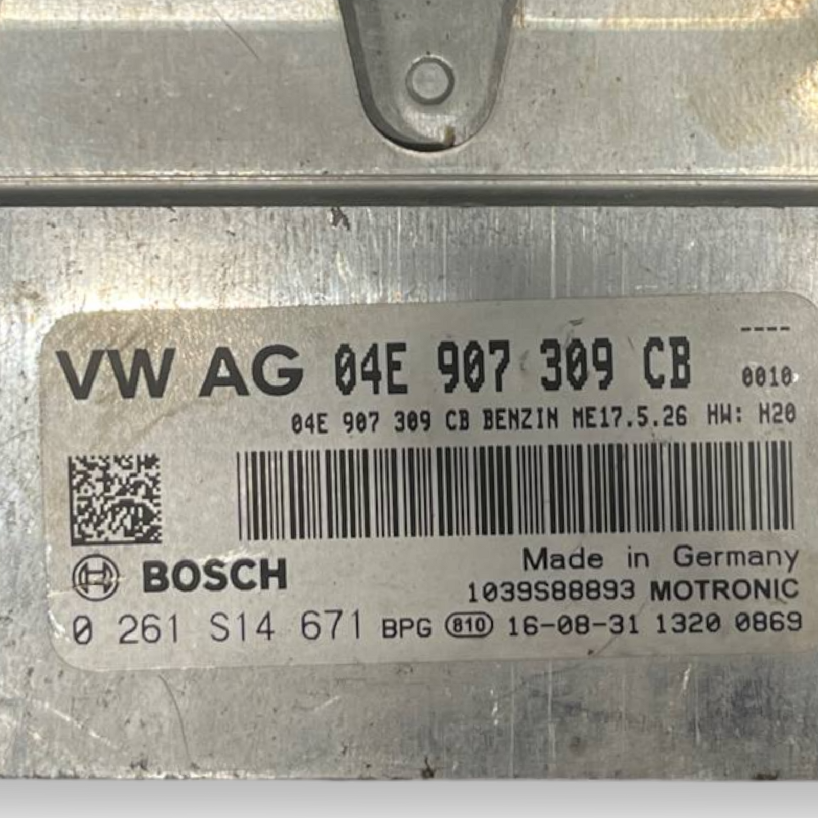 Unité de contrôle de l'ECU Volkswagen Polo V 6R 1.0 Etrol (2009 à 2017) COD: 04E907309CB / COD: 0261S14671