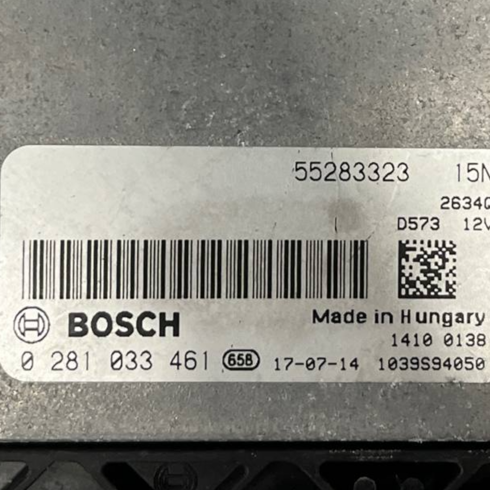 Unité de contrôle de l'ECU Fiat Doblò II 1.6 Diesel (2009 à 2022) COD: 55283323 / COD: 0281033461