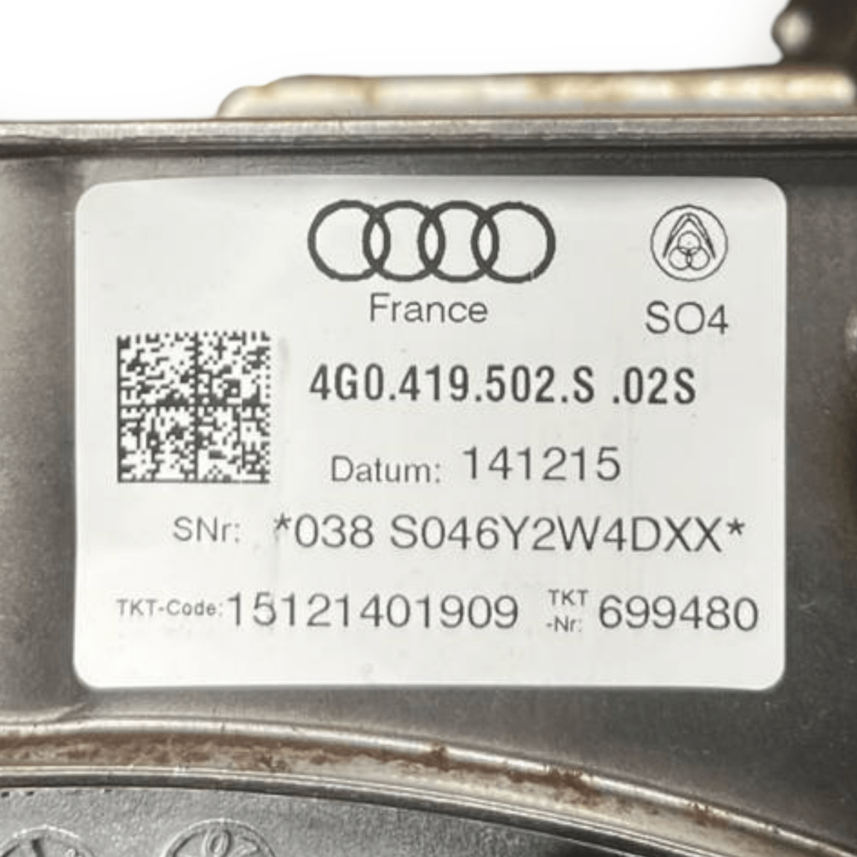 Piantone Sterzo / Canna Sterzo Audi A6 C7 2.0 Diesel (2011 al 2018) cod: 4G0419502S - F&P CRASH SRLS - Ricambi Usati
