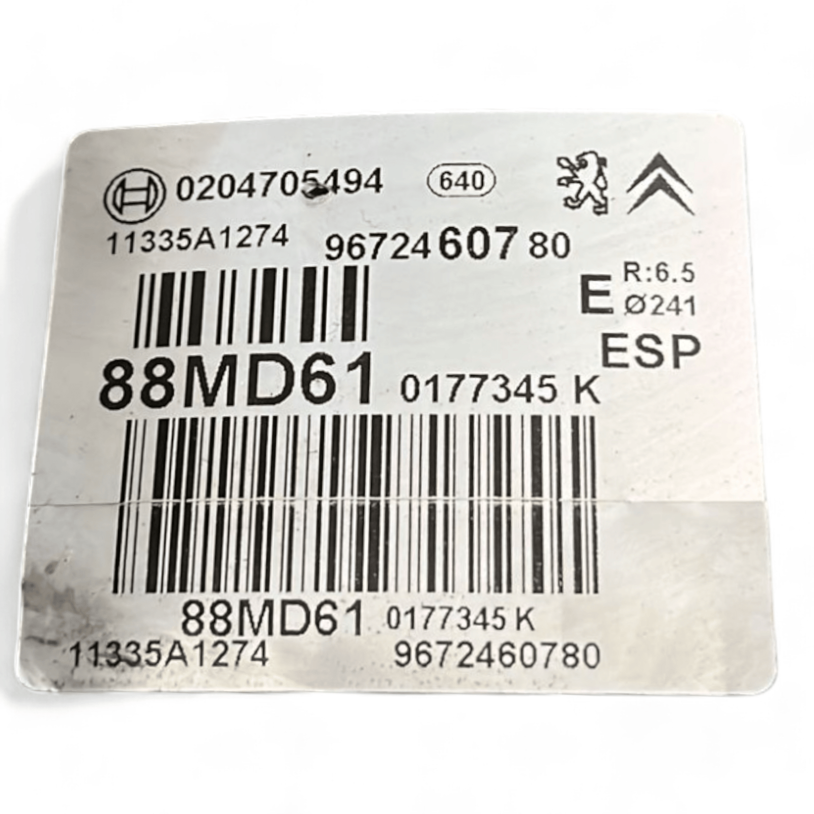 Pompa ServoFreno Citroen 208 / C3 / DS3 1.0 Benzina ( 2012 - 2019 ) cod.9672460780 - F&P CRASH SRLS - Ricambi Usati