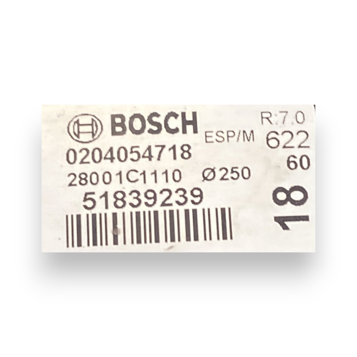 Brake booster pump fiat doblo 1.3 diesel code:0204054718 (2014 - ) - F&P CRASH SRLS - Used Parts