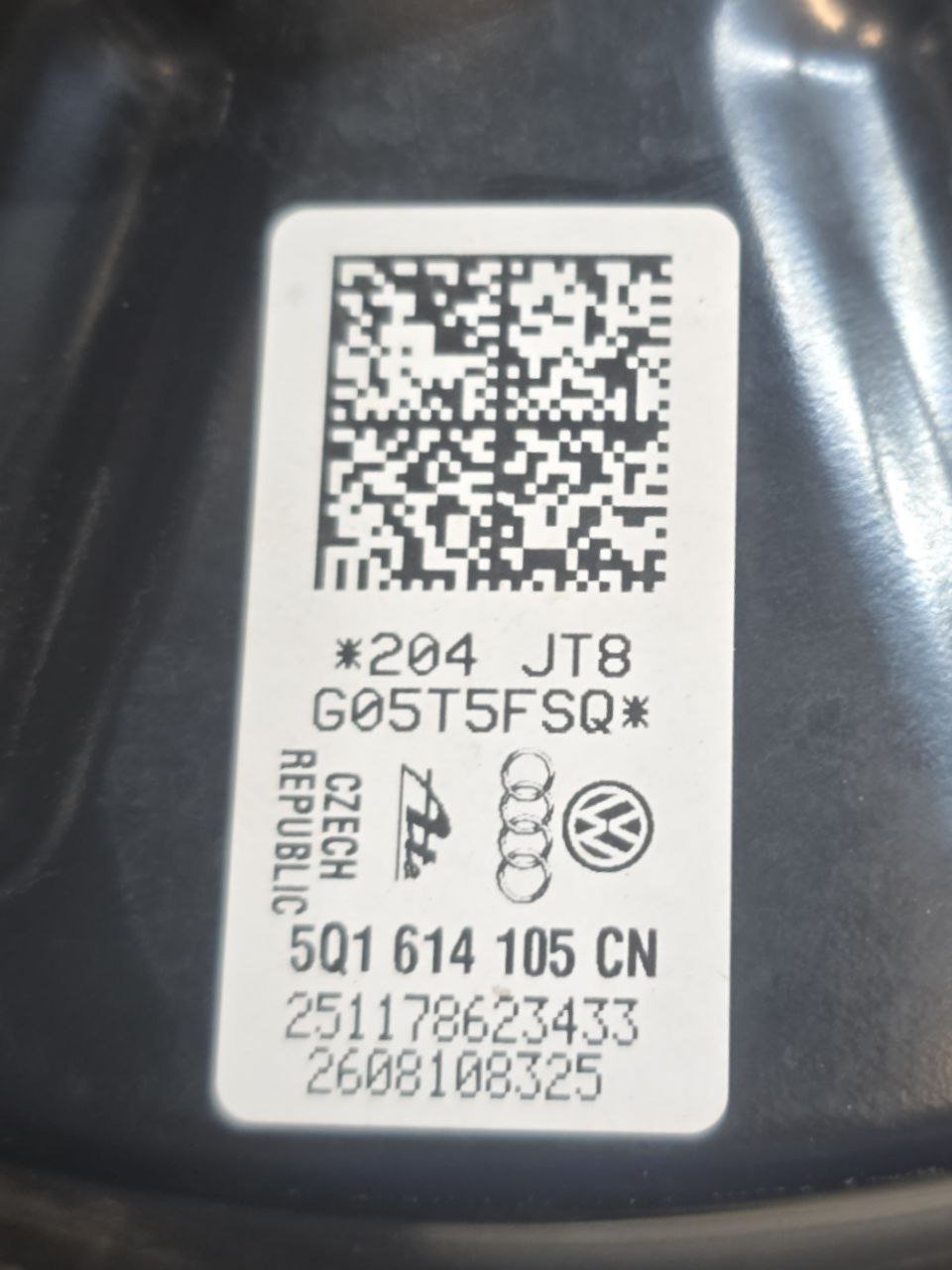Pompa Servofreno Seat Leon FR 1.6 Diesel ( 2012 - 2018 ) Cod : 5Q1614105CN - F&P CRASH SRLS - Ricambi Usati