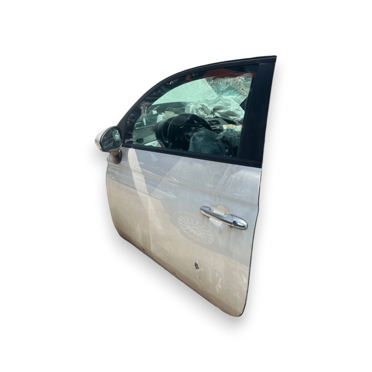 Porta / Portiera / Sportello anteriore sinistro (sx) Bianco Fiat 500 3 Porte (2007 al 2014) - F&P CRASH SRLS - Ricambi Usati