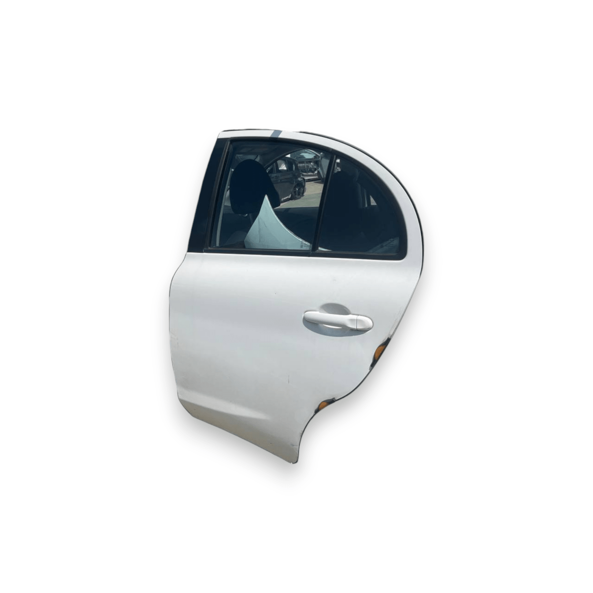 Porta / Portiera / Sportello posteriore sinistro (sx) Bianco Nissan Micra K13 5 Porte (2010 al 2017) - F&P CRASH SRLS - Ricambi Usati