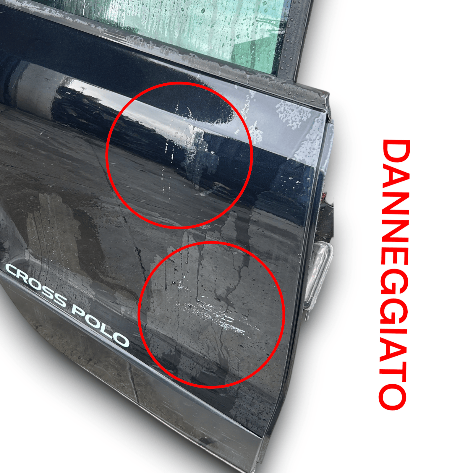 Portiera Posteriore Destra Nera Volkswagen Polo Cross (6R) (2009 > 2017) Porta / Sportello - F&P CRASH SRLS - Ricambi Usati