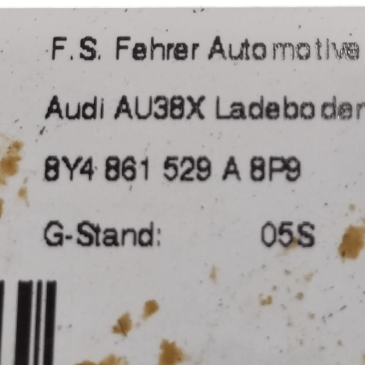 Ripiano / tappeto bagagliaio audi a3 8y cod: 8y4861529a (2020 - ) - F&P CRASH SRLS - Ricambi Usati