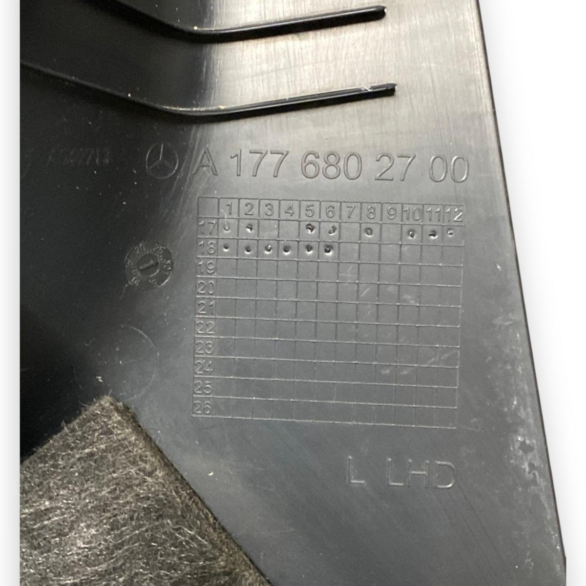 Left door sill cover (sx) Mercedes - Benz A-Class W177 (2018 - ) Code: a1776802800 - F&P CRASH SRLS - Used Parts