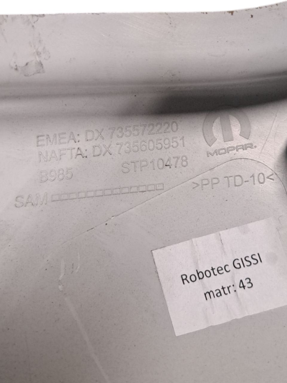 Right rear pillar covering Fiat 500x (2014>) CODE:735572220 - F&P CRASH SRLS - Used Parts